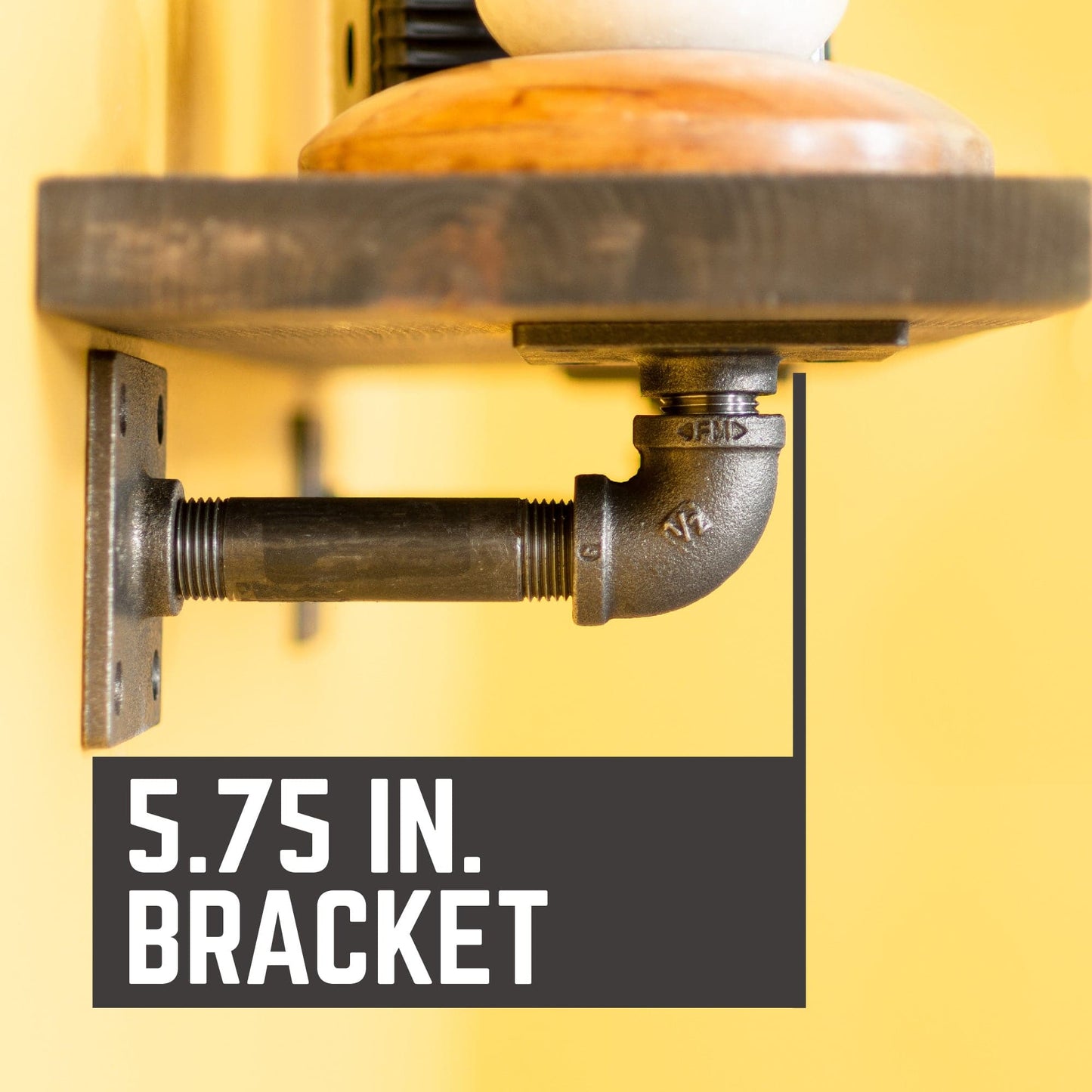 1/2 in. x 4 in. Square Double Flange Shelf Bracket Kit, 4 Pack