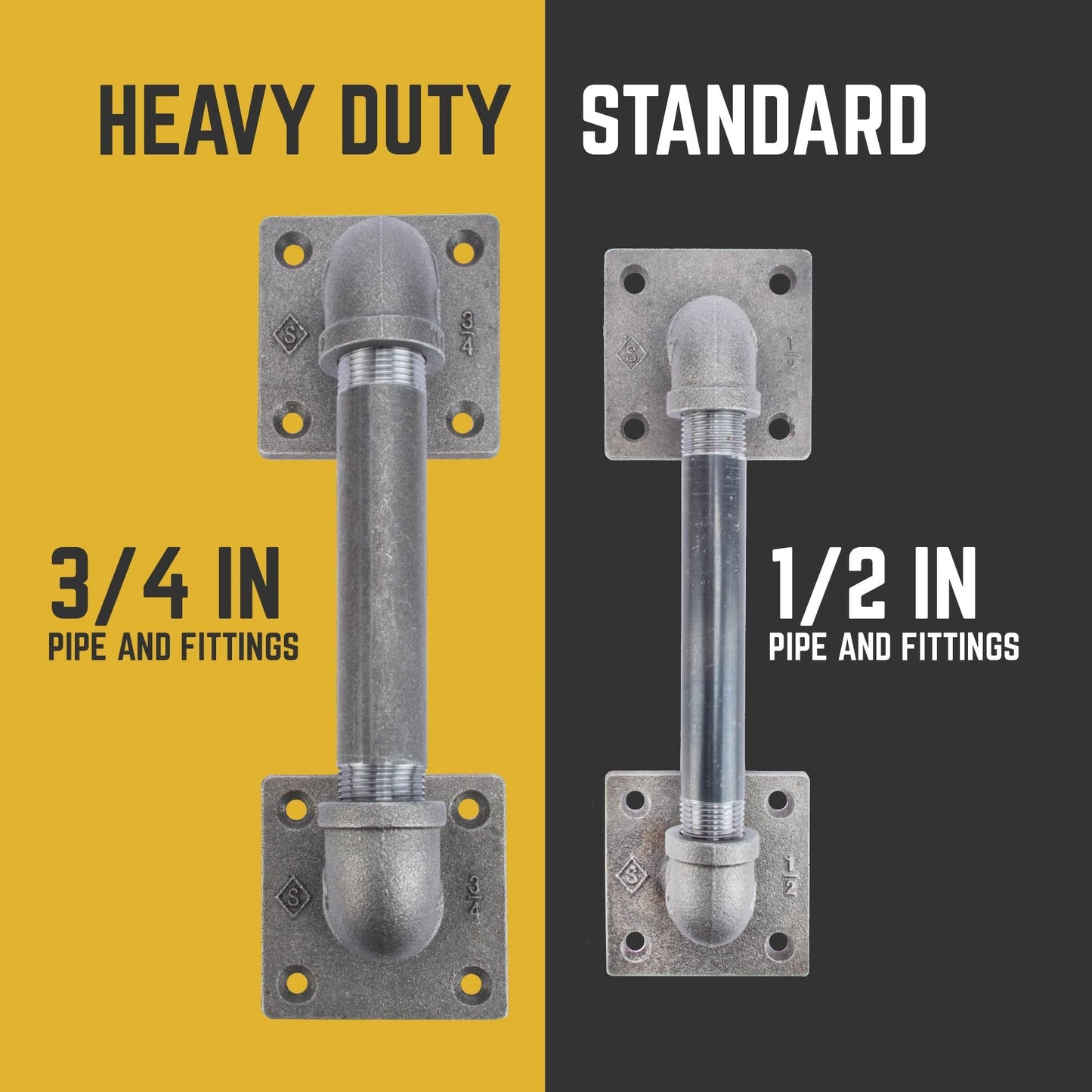 1/2 in. Square Barn Door Handle – 10.5 in. L