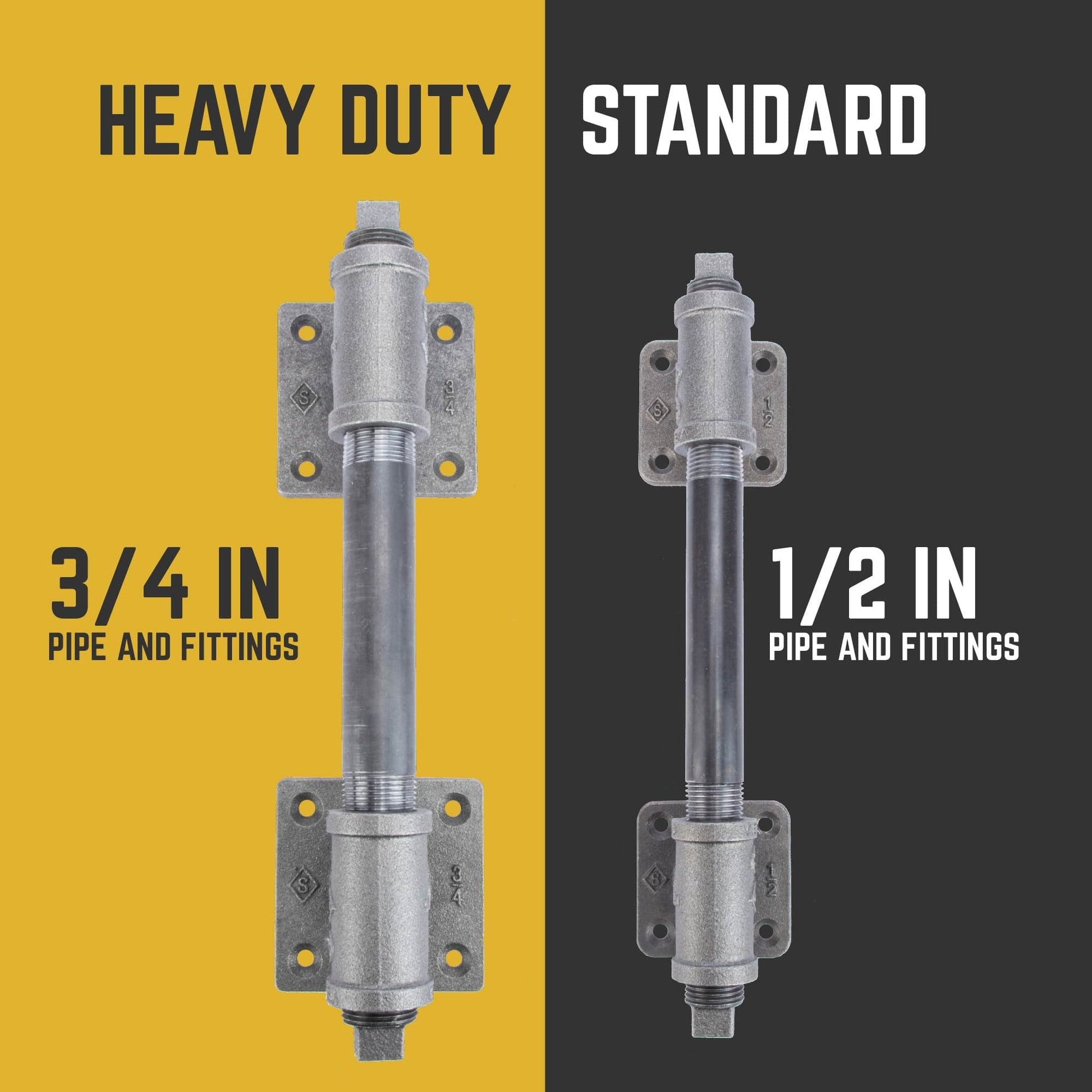 1/2 in. Tee Barn Door Handle, Mini-Square Flange – 10.75 in. L