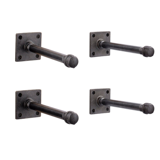 1/2 in. x 8 in. Square Flange Shelf Bracket Kit, 4 Pack