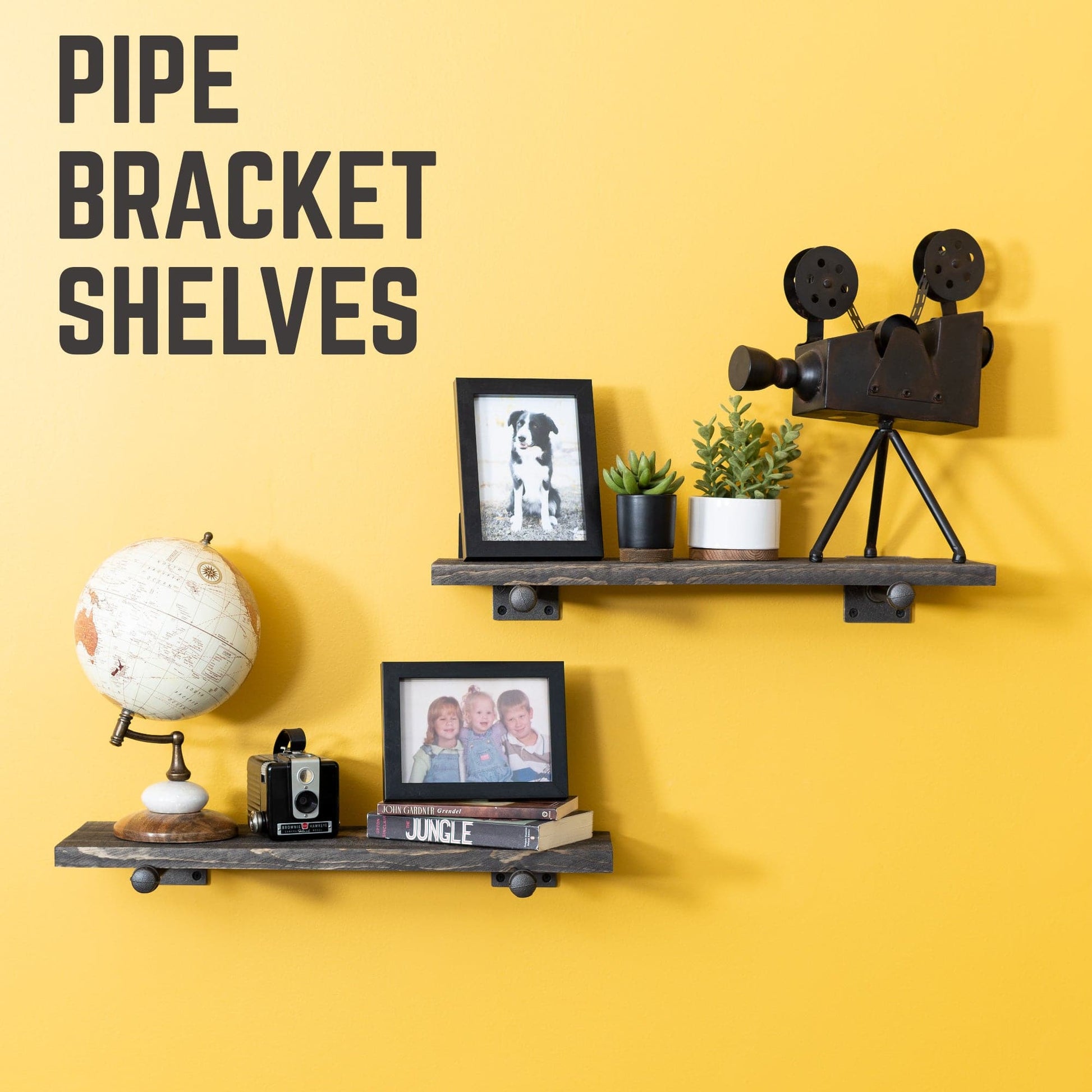 1/2 in. x 8 in. Square Flange Shelf Bracket Kit, 4 Pack