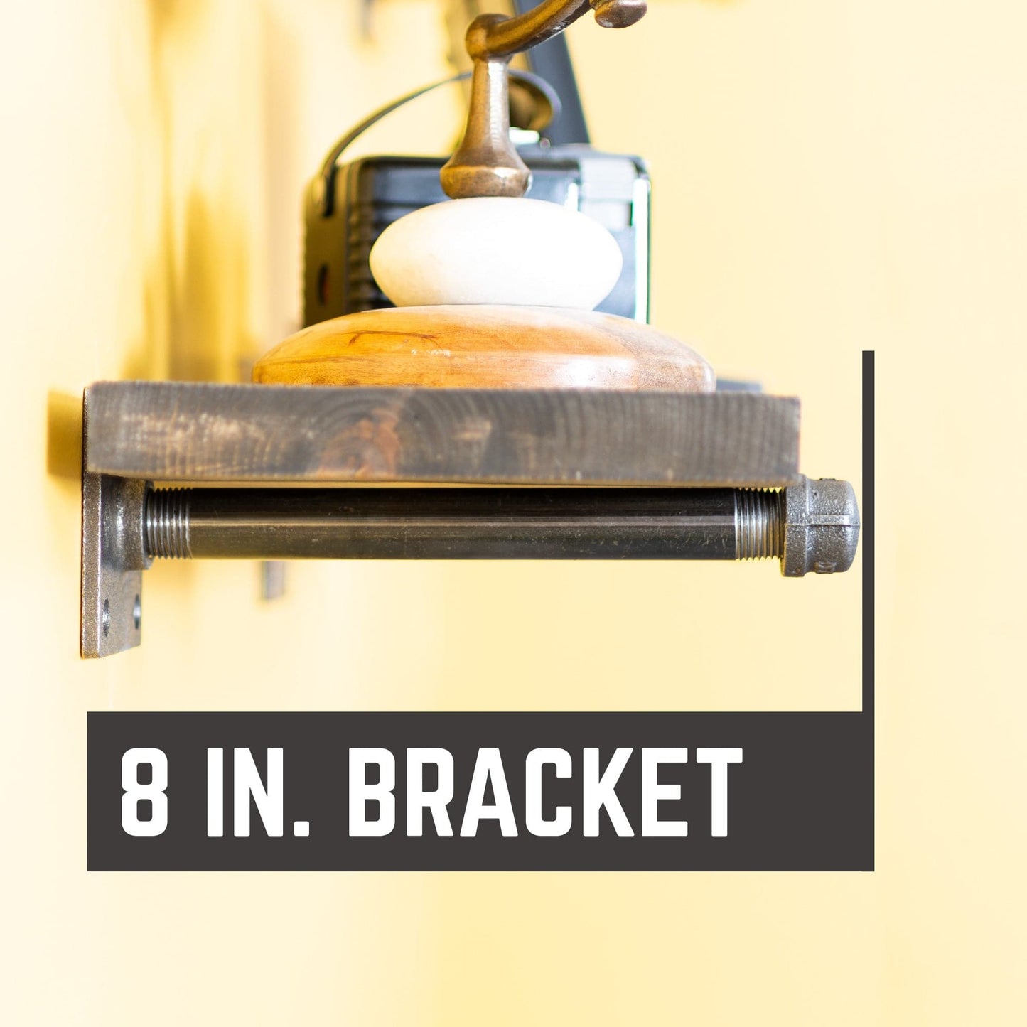 1/2 in. x 8 in. Square Flange Shelf Bracket Kit, 4 Pack