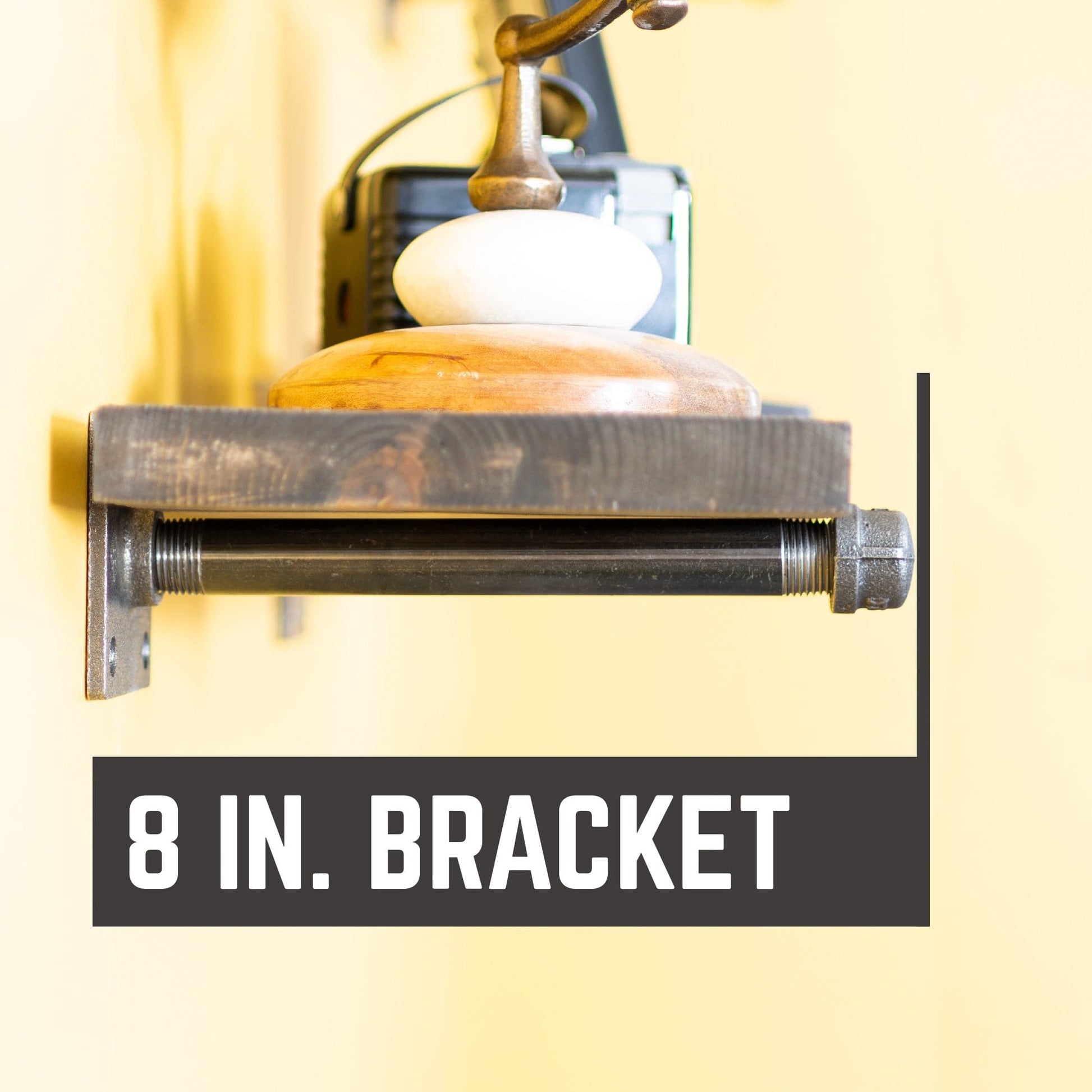 1/2 in. x 8 in. Square Flange Shelf Bracket Kit, 4 Pack