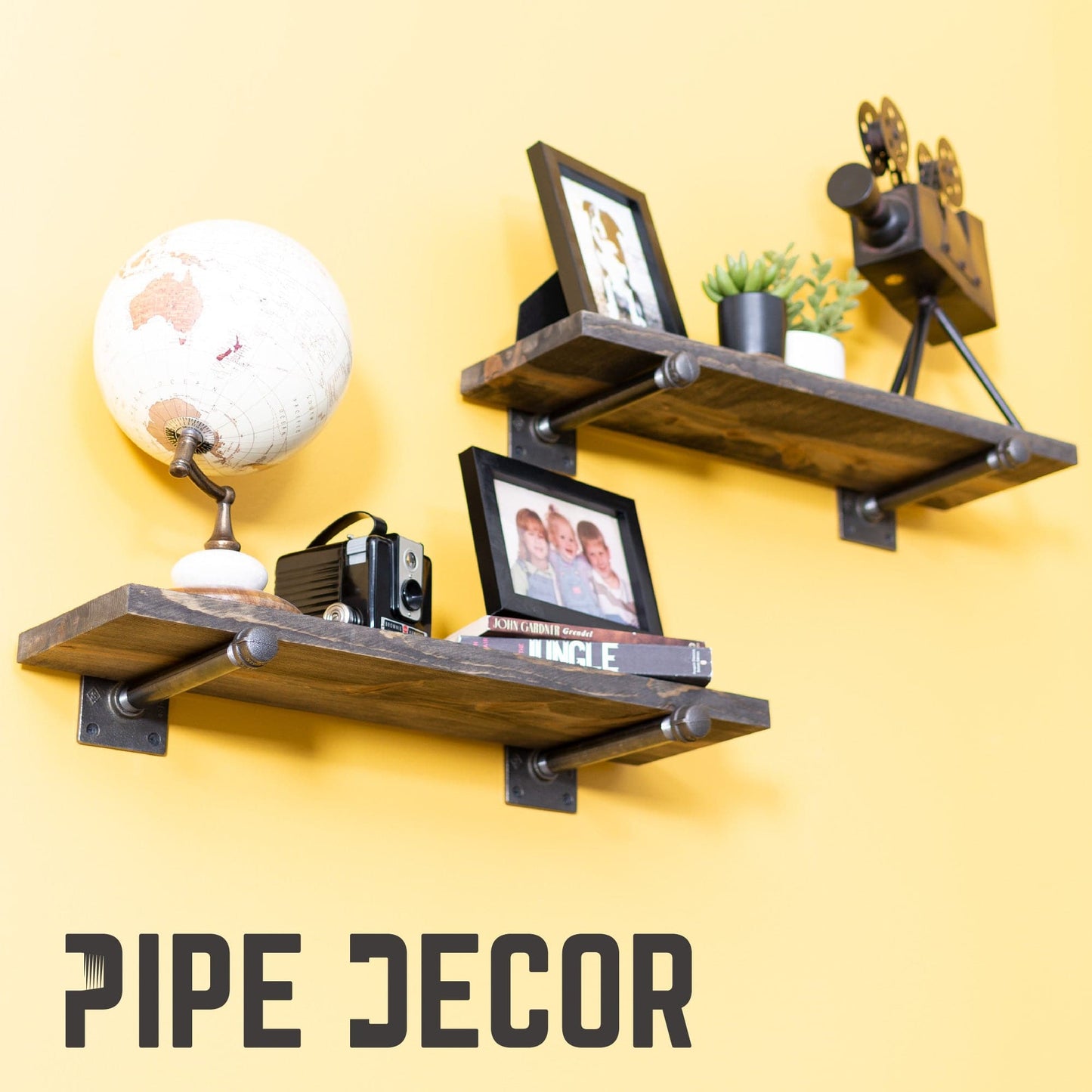 1/2 in. x 8 in. Square Flange Shelf Bracket Kit, 4 Pack