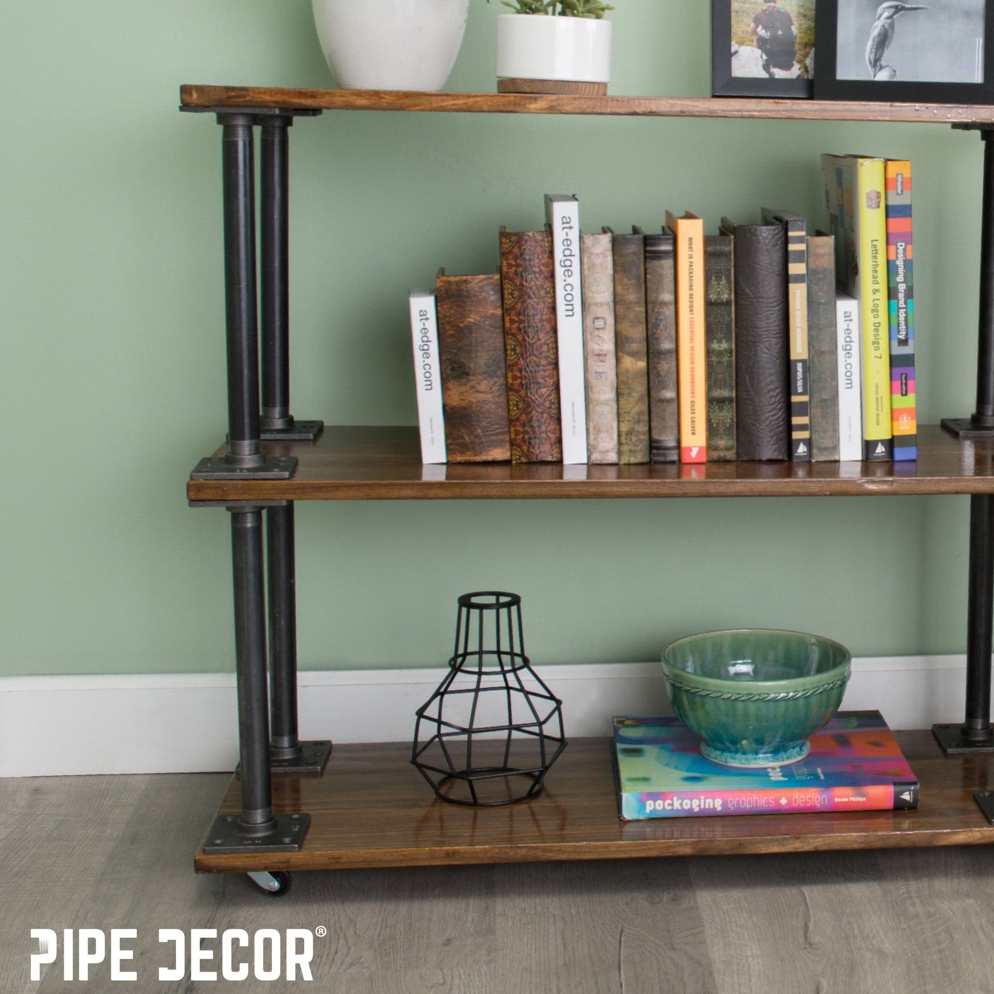 1 in. x 12 in. Square Flange Pipe Table Legs - 4 Pack