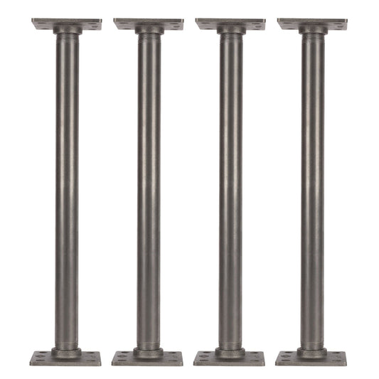1 in. x 18 in. Square Flange Pipe Table Legs - 4 Pack