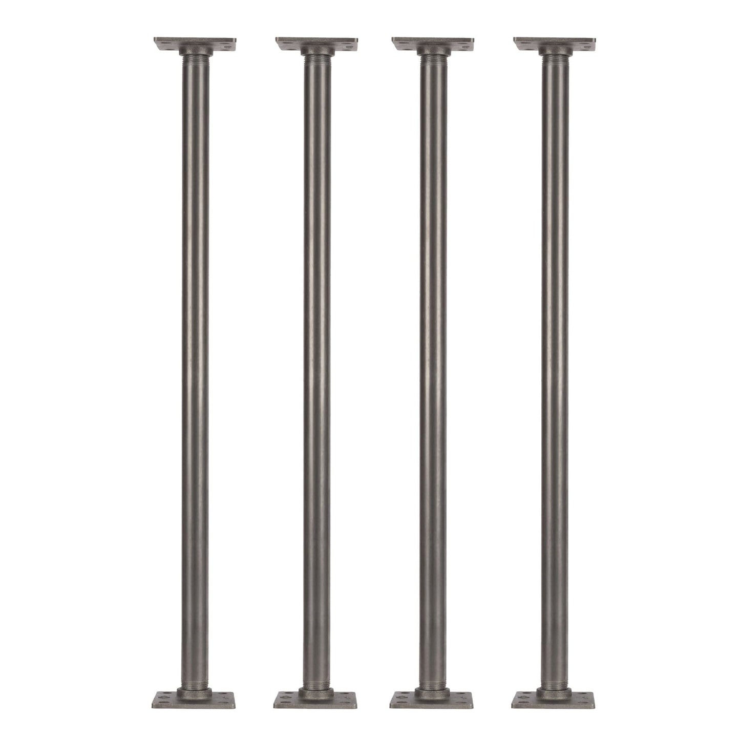 1 in. x 30 in. Square Flange Pipe Table Legs - 4 Pack