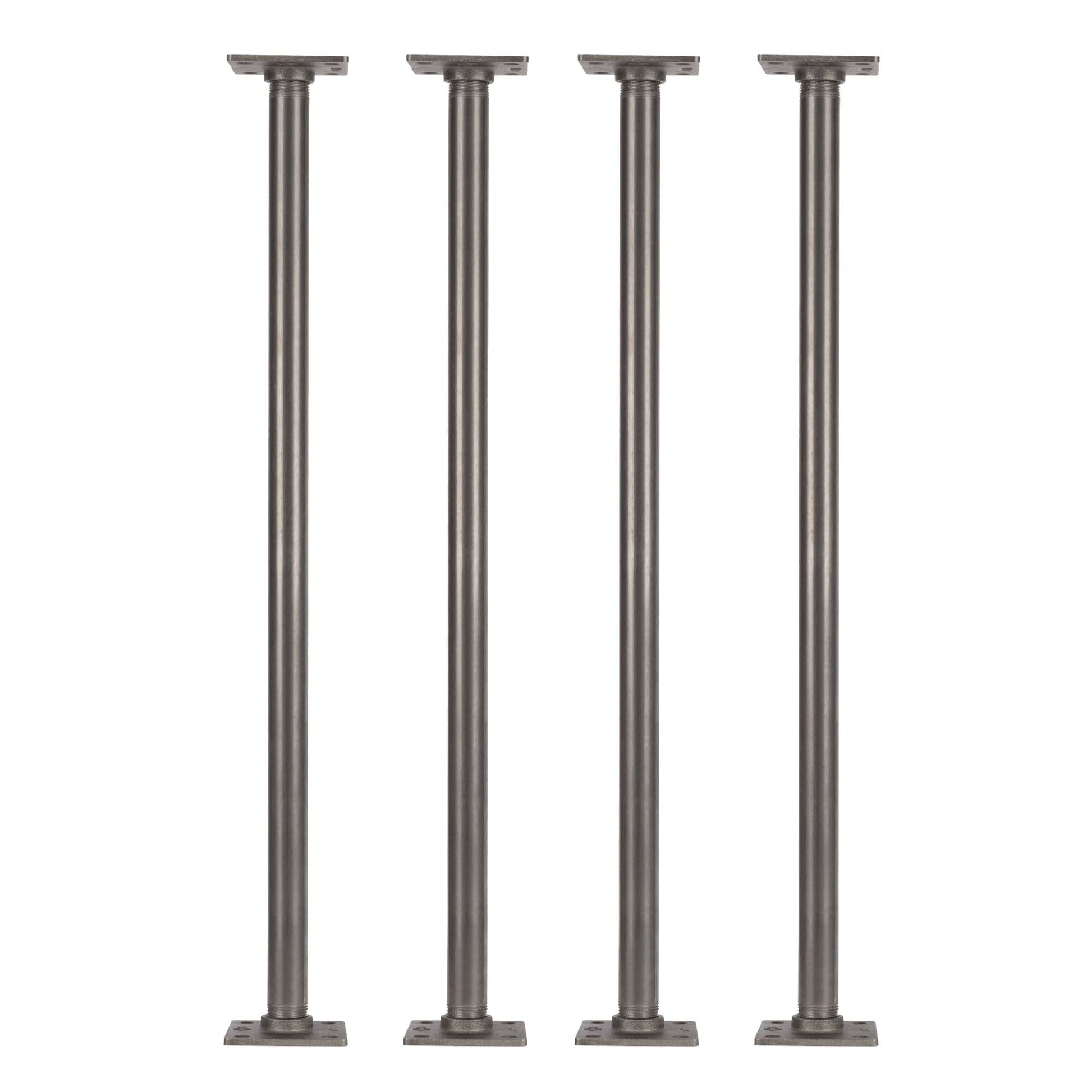 1 in. x 30 in. Square Flange Pipe Table Legs - 4 Pack