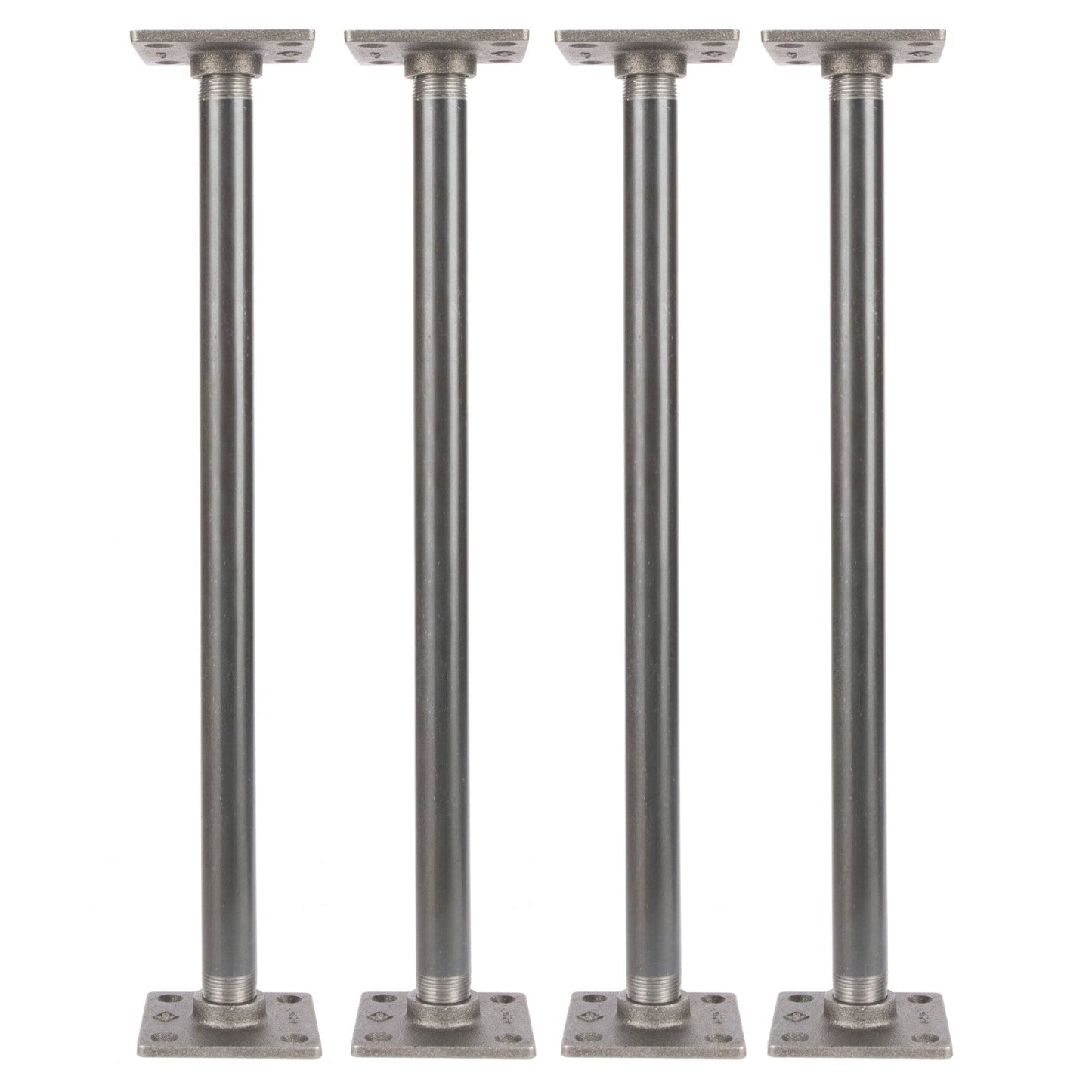 3/4 in. x 18 in. Square Flange Pipe Table Legs - 4 Pack