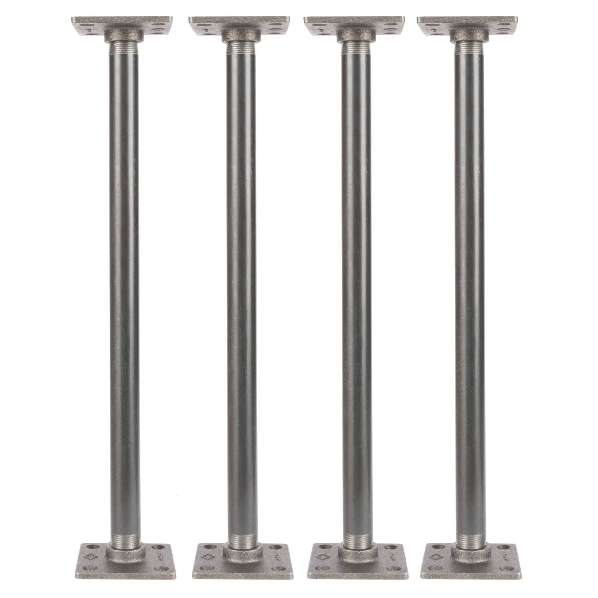 3/4 in. x 18 in. Square Flange Pipe Table Legs - 4 Pack