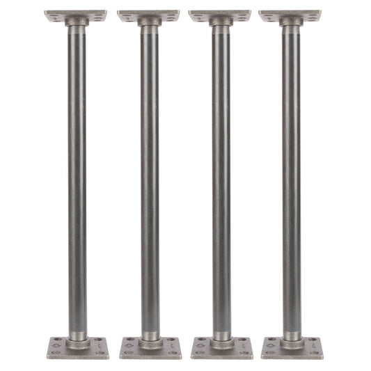 3/4 in. x 18 in. Square Flange Pipe Table Legs - 4 Pack