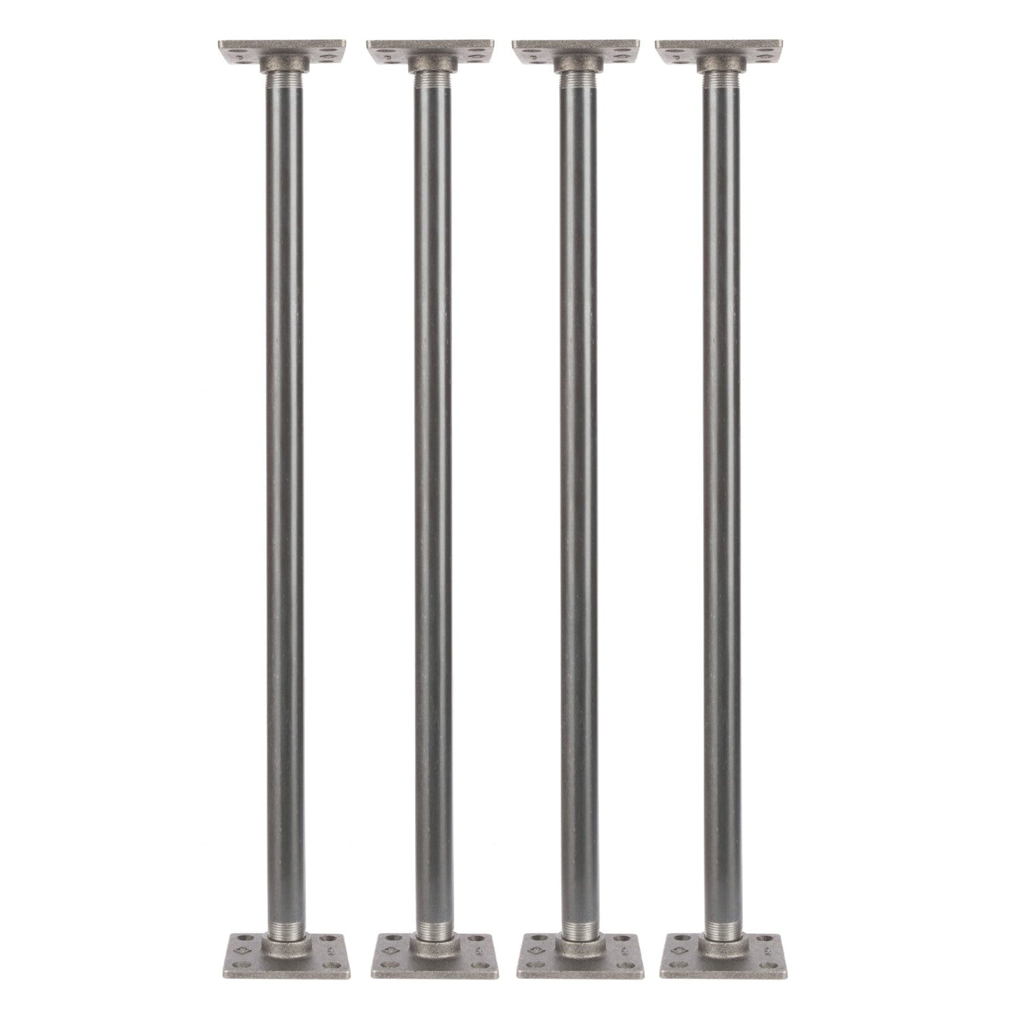 3/4 in. x 24 in. Square Flange Pipe Table Legs - 4 Pack