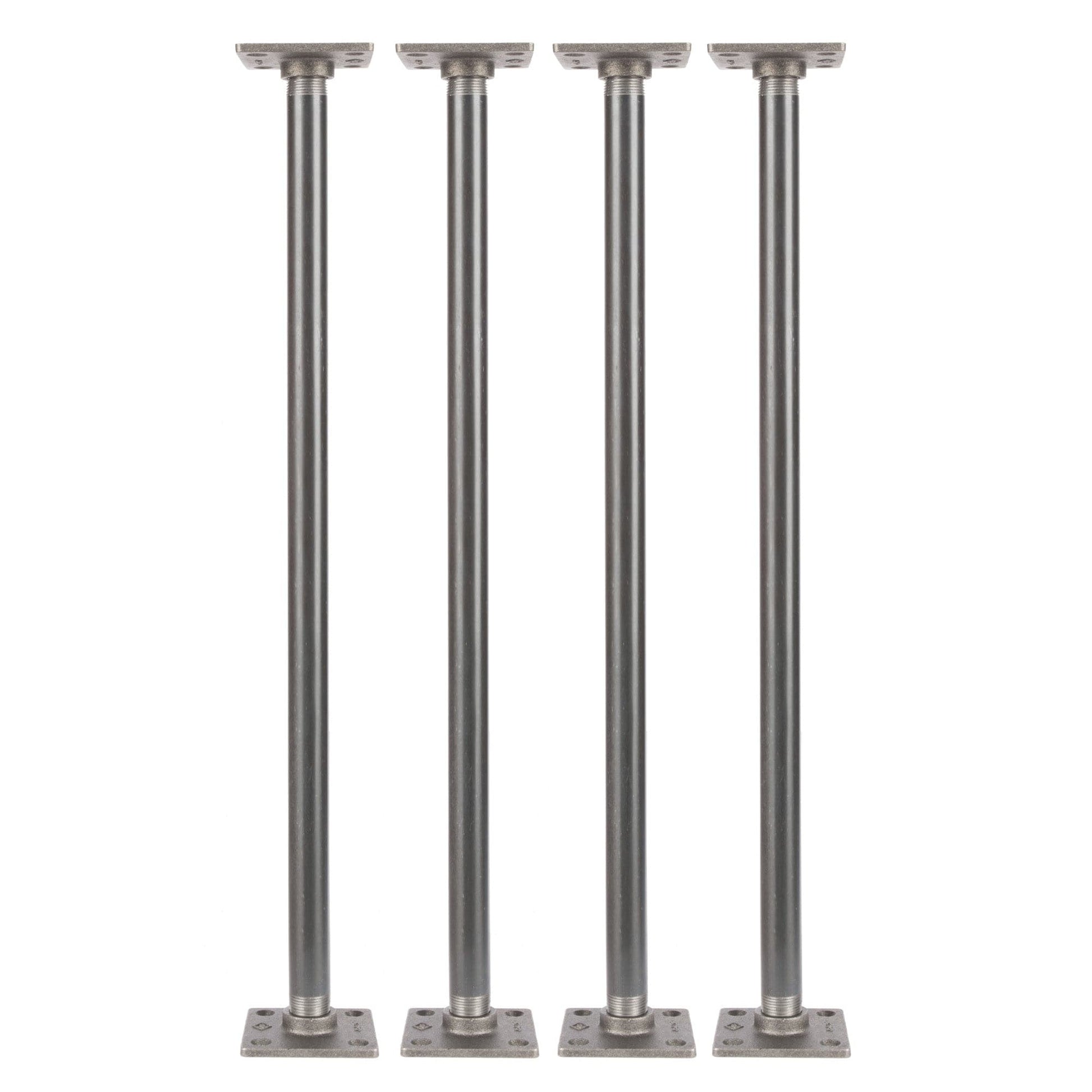 3/4 in. x 24 in. Square Flange Pipe Table Legs - 4 Pack