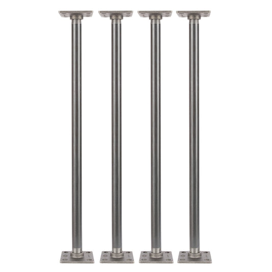 3/4 in. x 24 in. Square Flange Pipe Table Legs - 4 Pack
