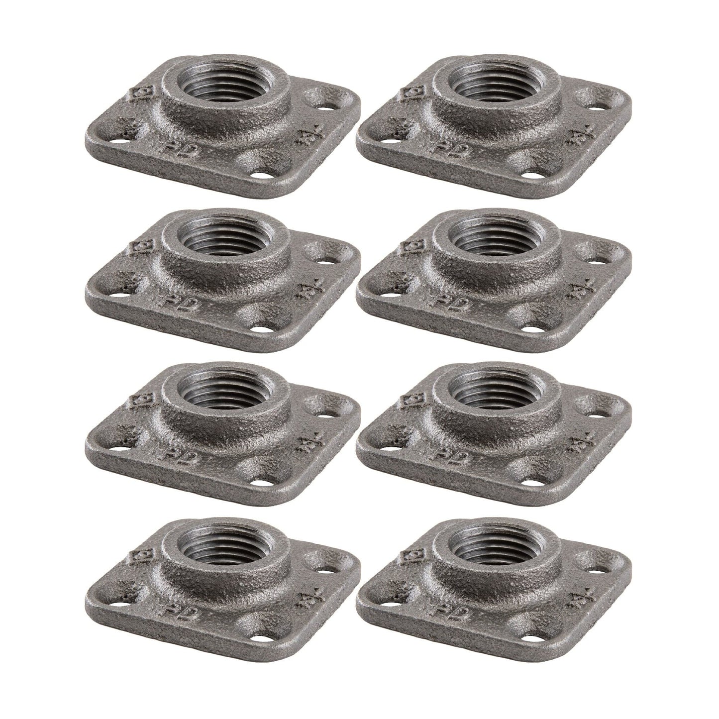 1/2 in. Black Micro Mini Square Flange (8-Pack)