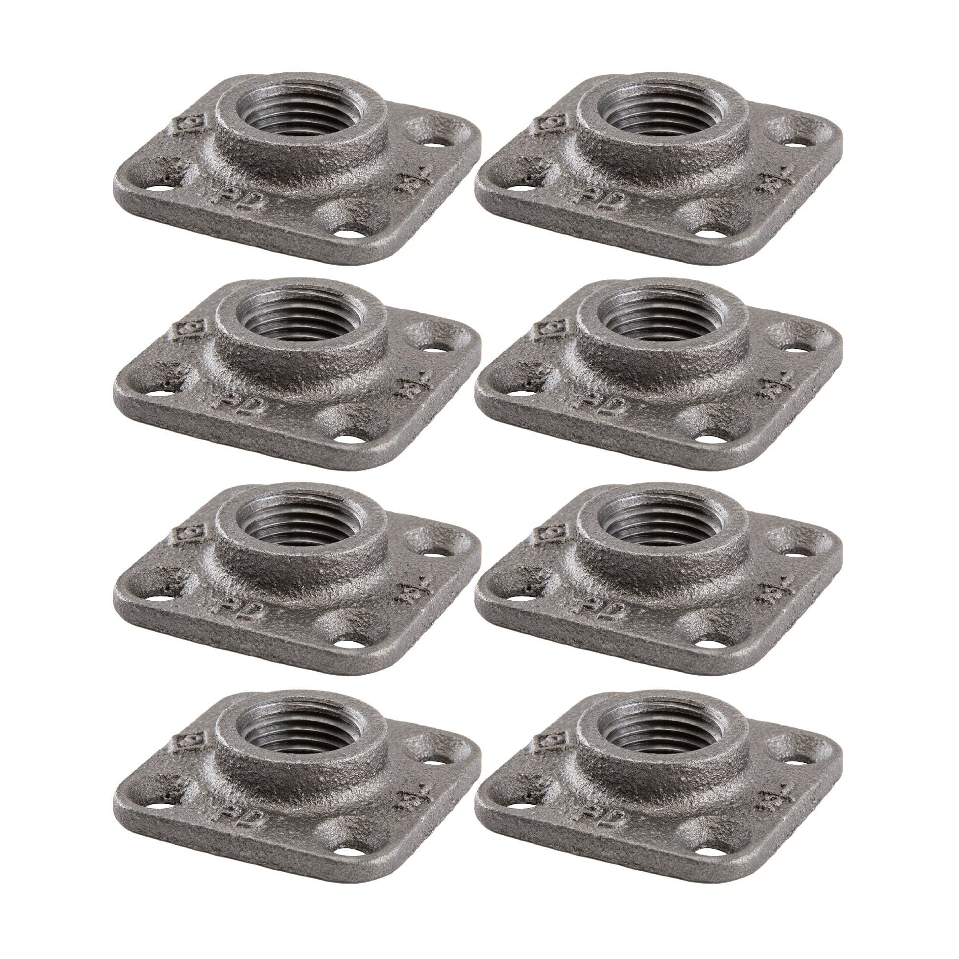 1/2 in. Black Micro Mini Square Flange (8-Pack)