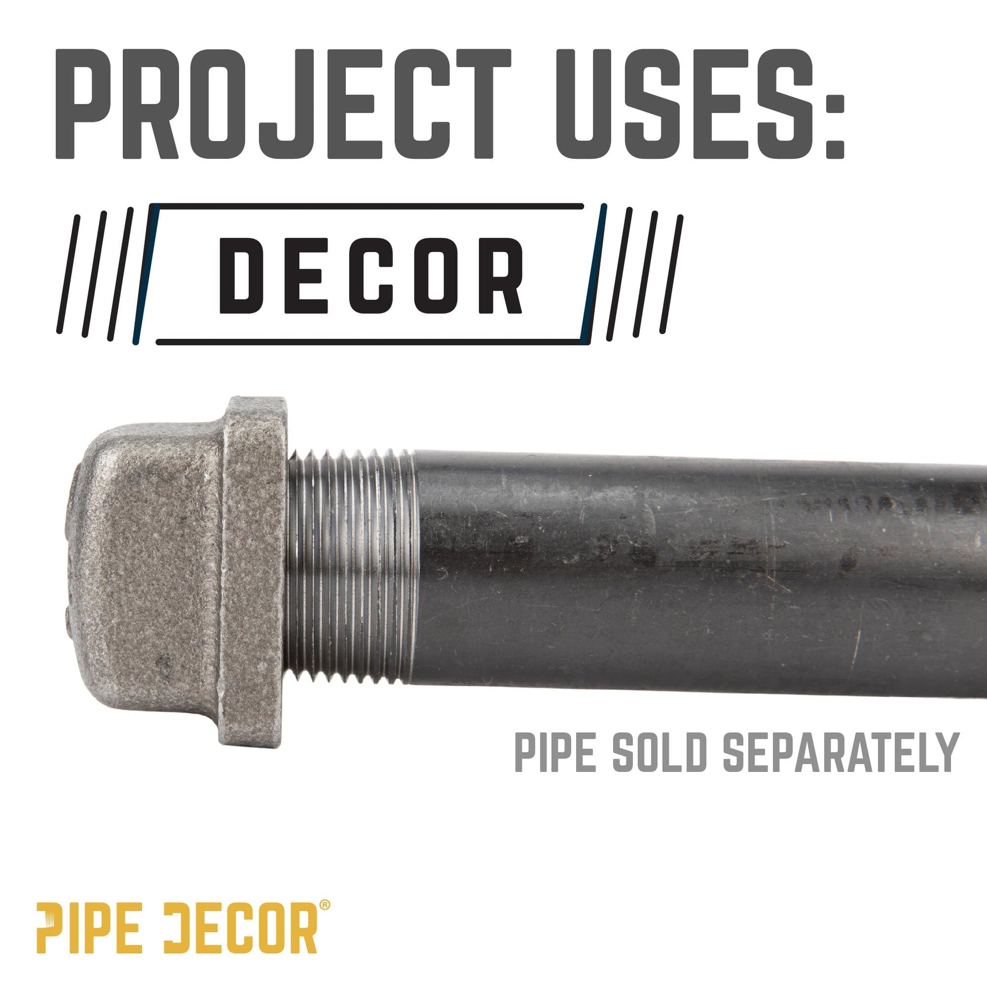 1 in. Black Square Cap