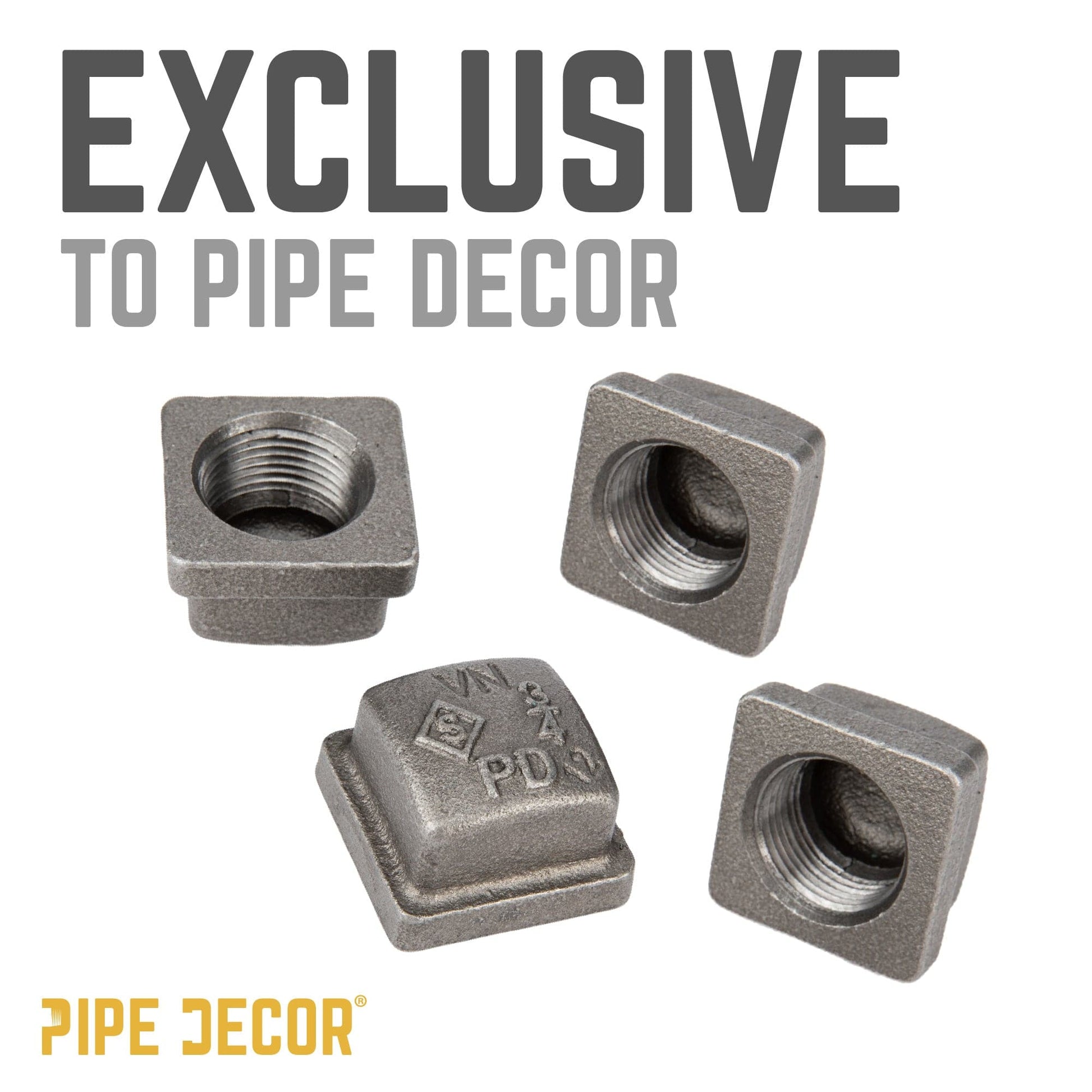 3/4 in. Black Square Cap