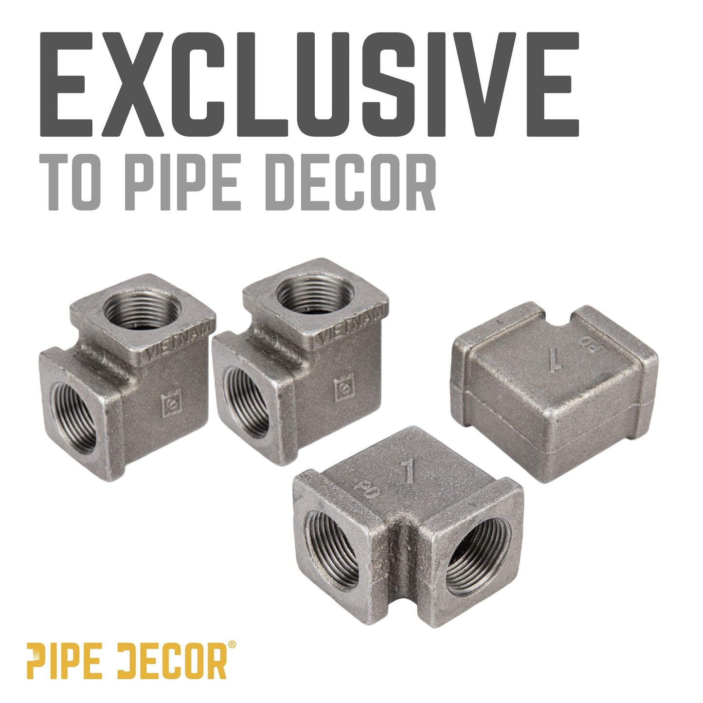 1 in. Black Square 90 Degree Elbow