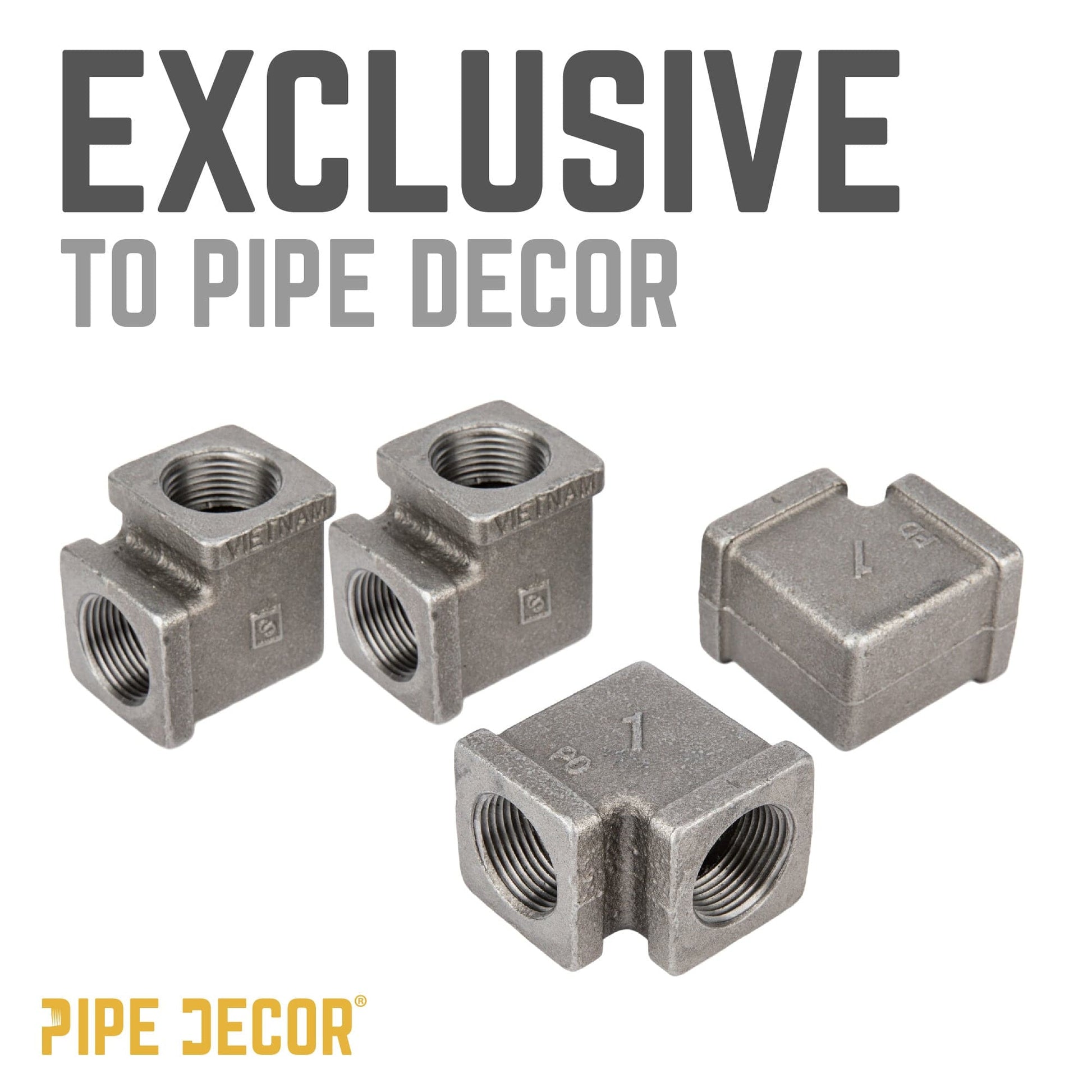 1 in. Black Square 90 Degree Elbow