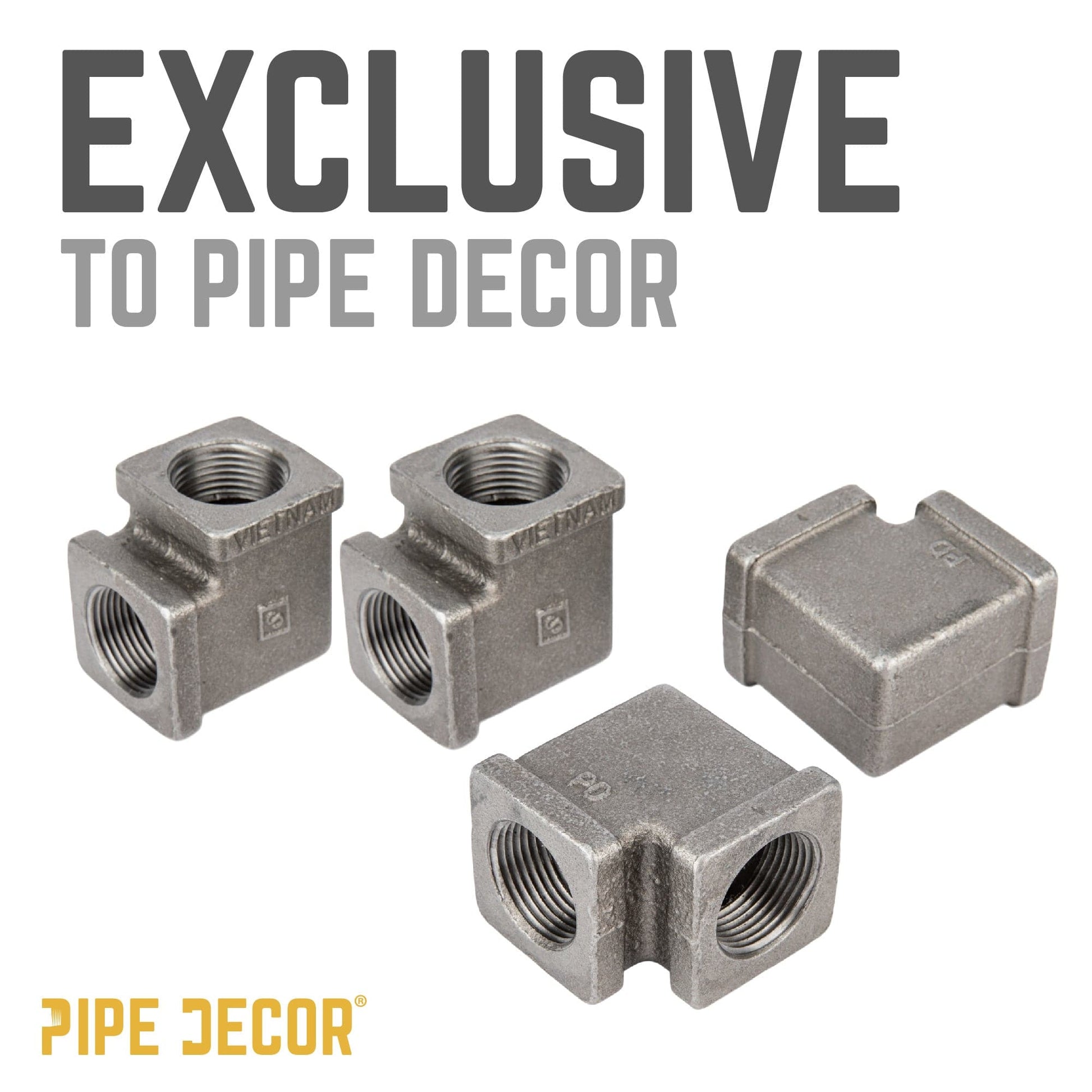 3/4 in. Black Square 90 Degree Elbow