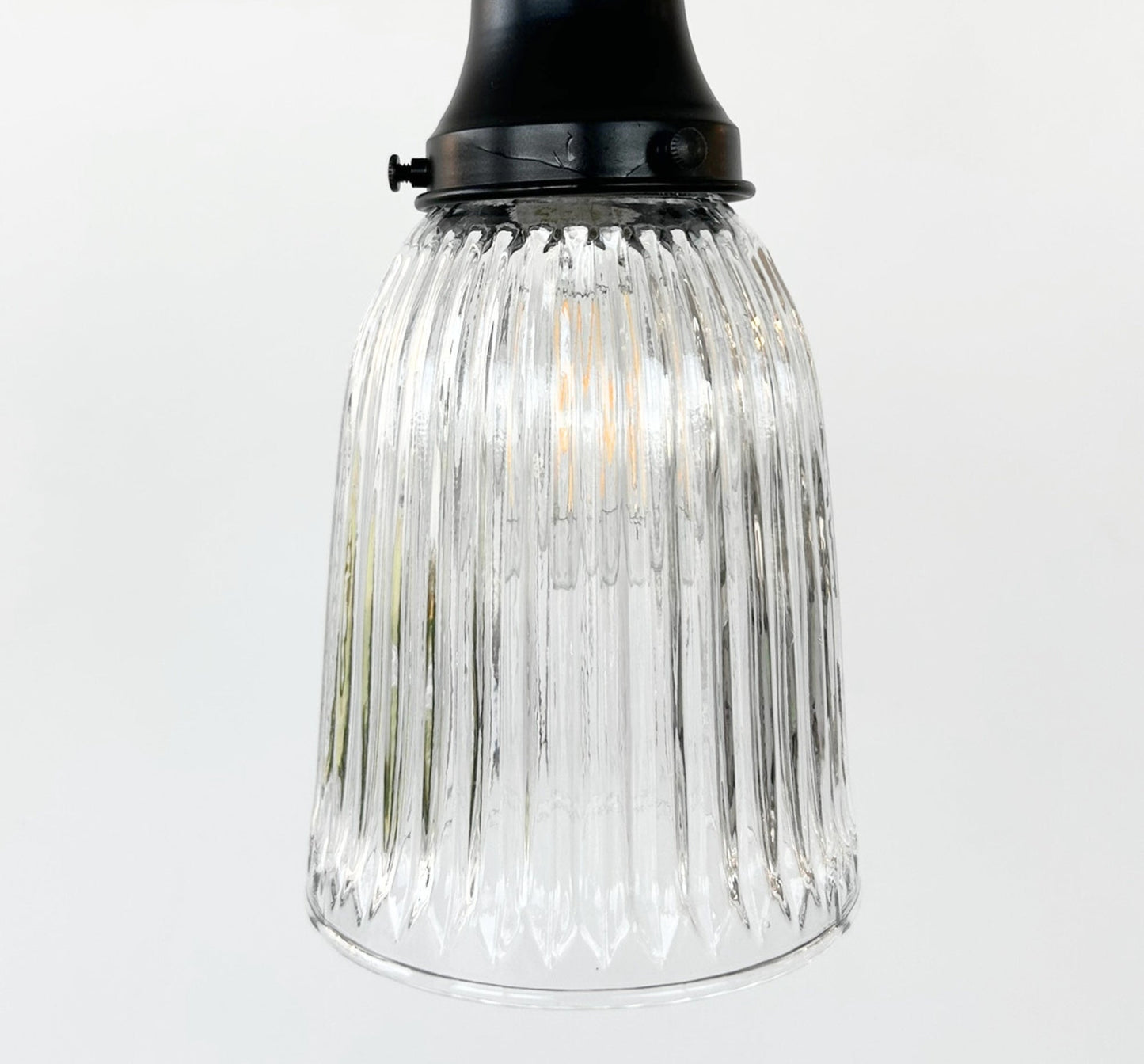 Tall Holophane Antique 1940's Pendant