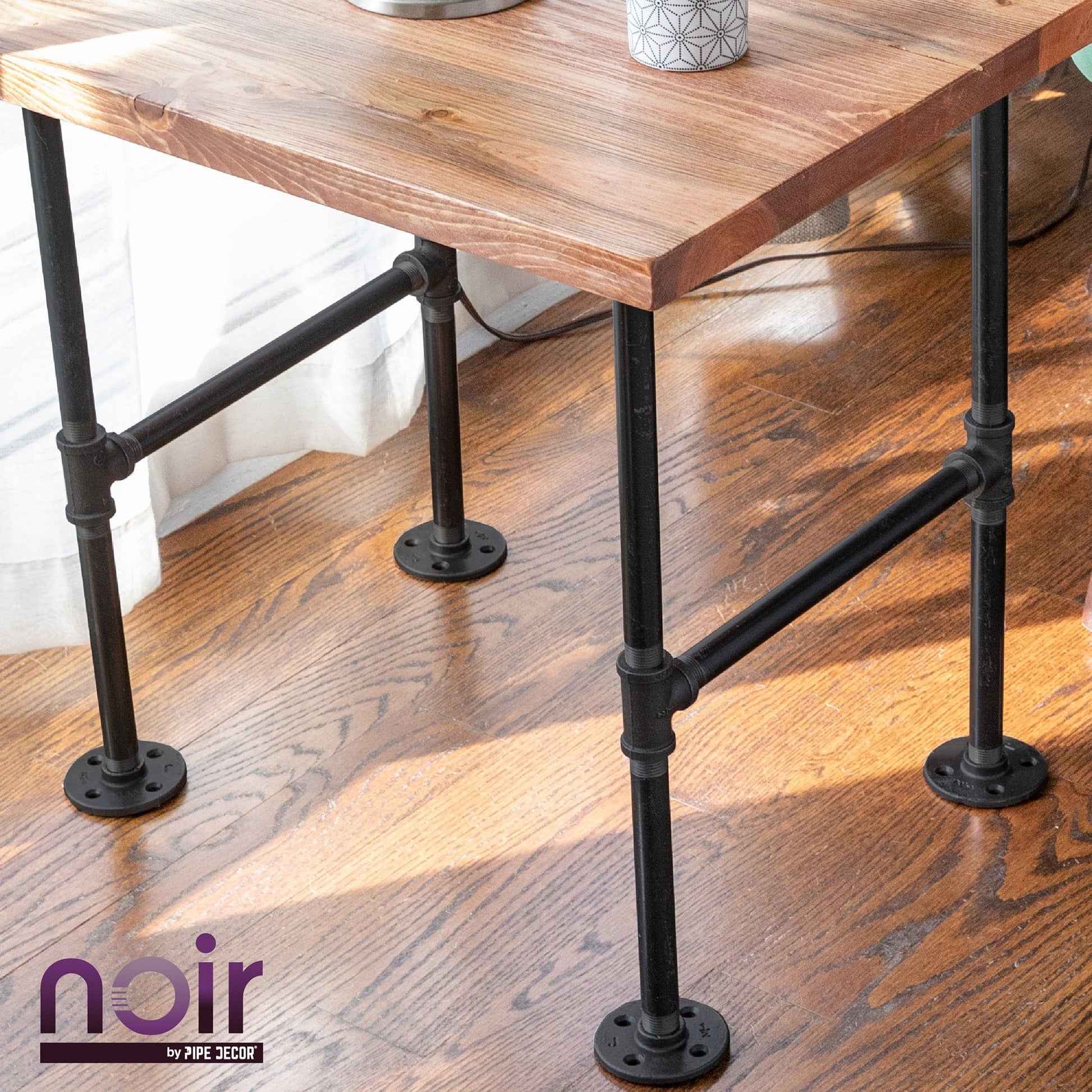 1 in. Prefinished Matte Black Floor Flange