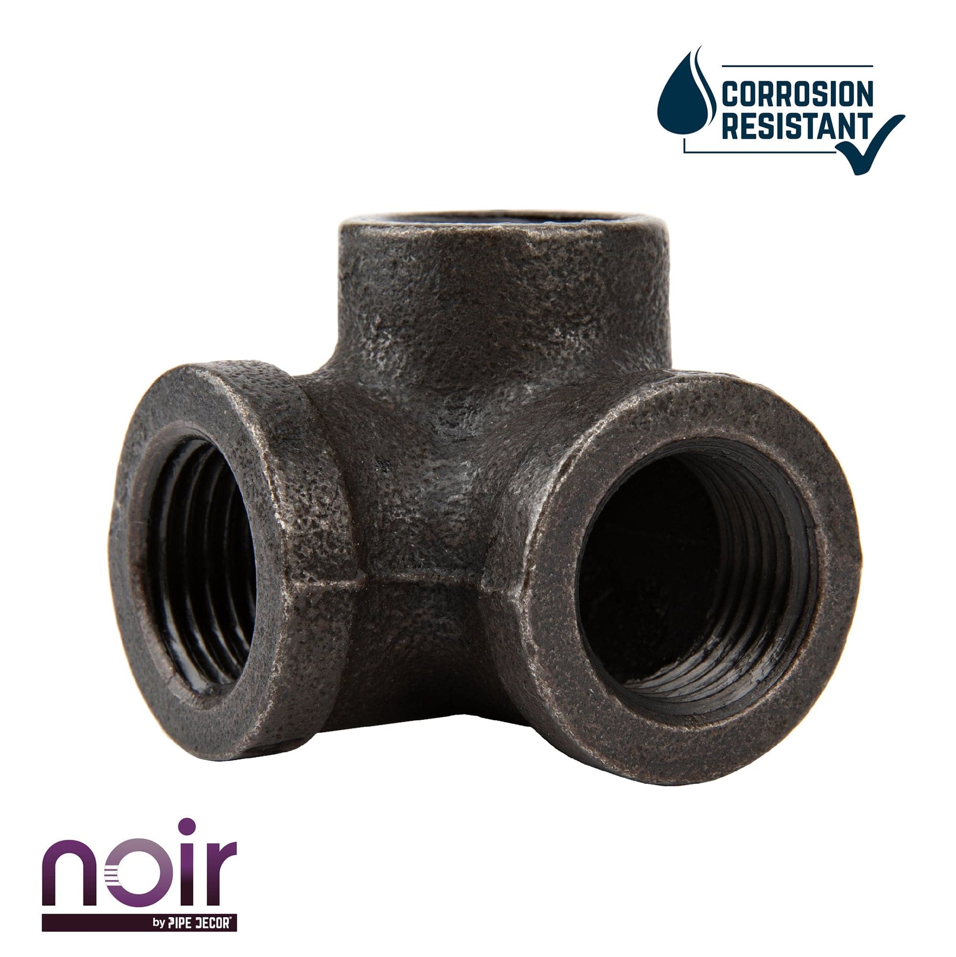 1/2 in.  Prefinished Matte Black Side Outlet Elbow