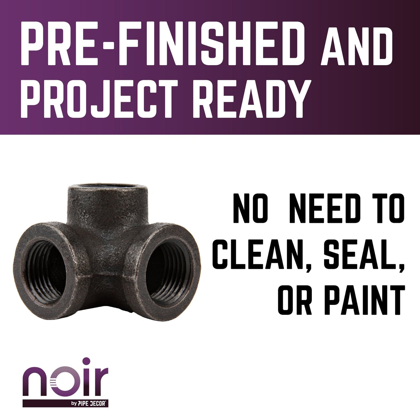 1/2 in.  Prefinished Matte Black Side Outlet Elbow