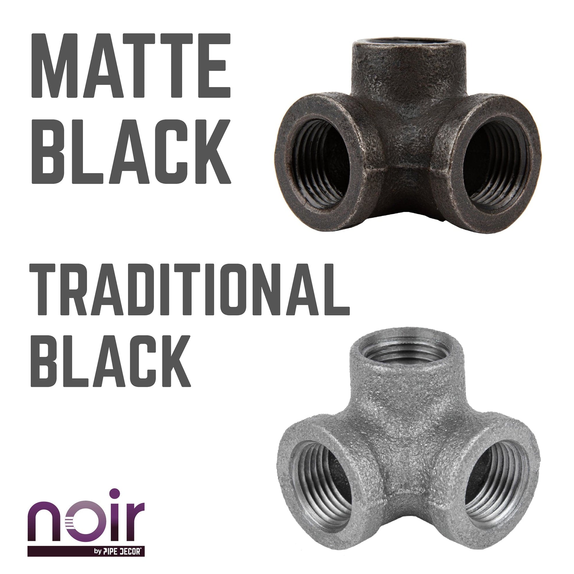 1/2 in.  Prefinished Matte Black Side Outlet Elbow