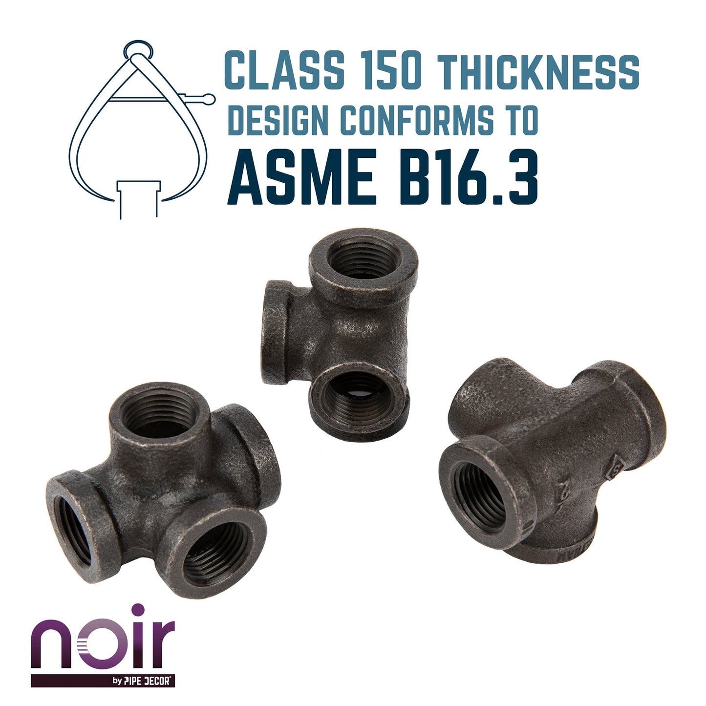 1/2 in.  Prefinished Matte Black Side Outlet Tee