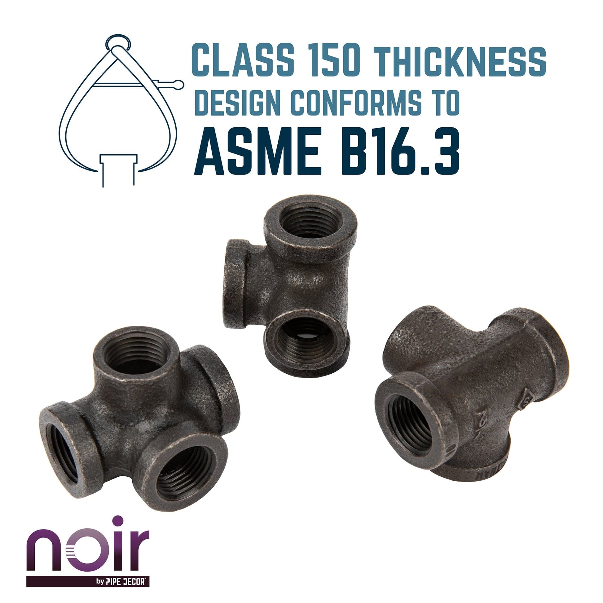 1/2 in.  Prefinished Matte Black Side Outlet Tee