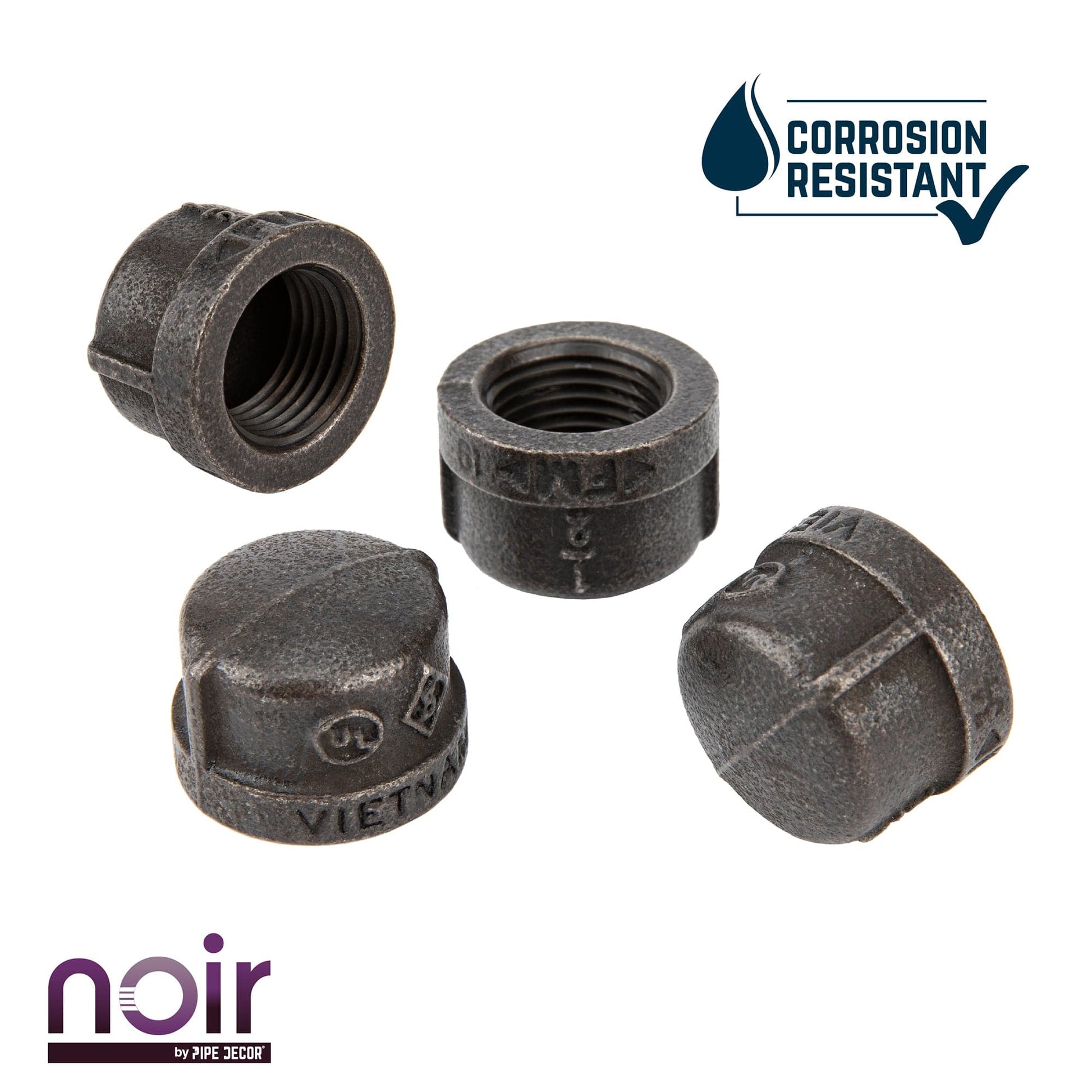 1/2 in. Prefinished Matte Black Cap