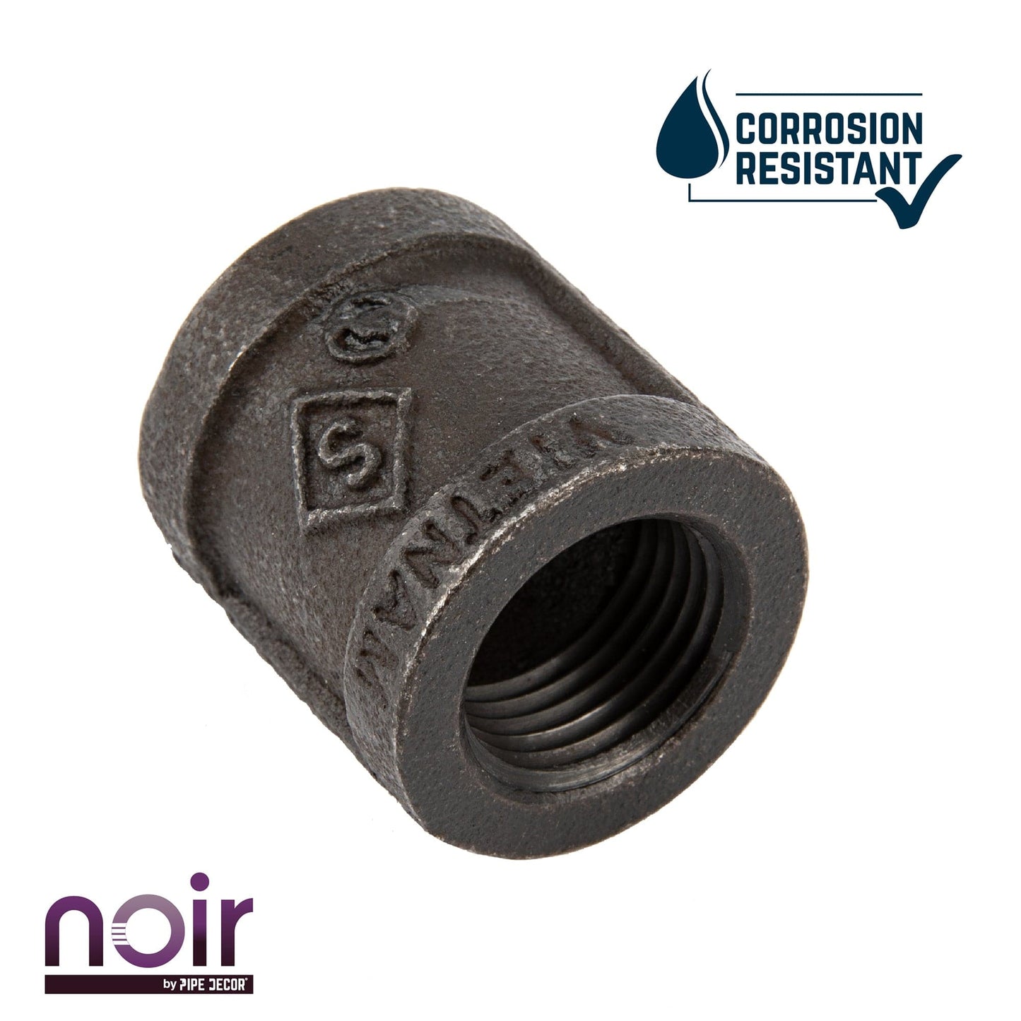 1/2 in. Prefinished Matte Black Coupling