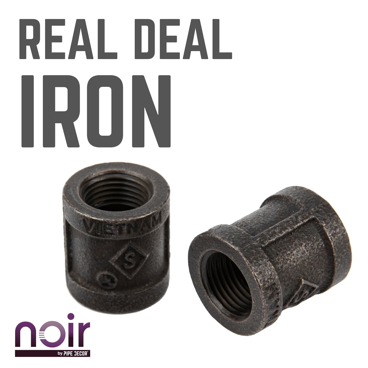 1/2 in. Prefinished Matte Black Coupling