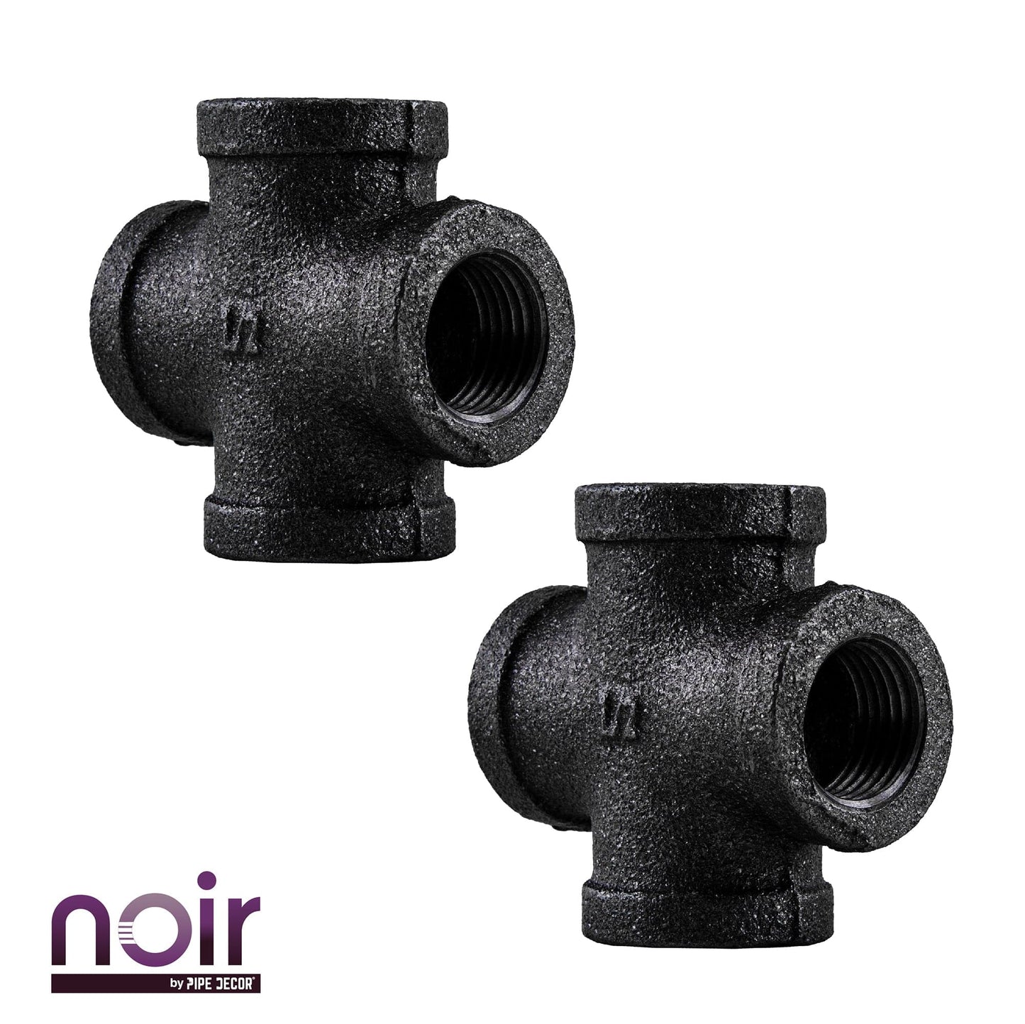 1/2 in. Prefinished Matte Black Cross