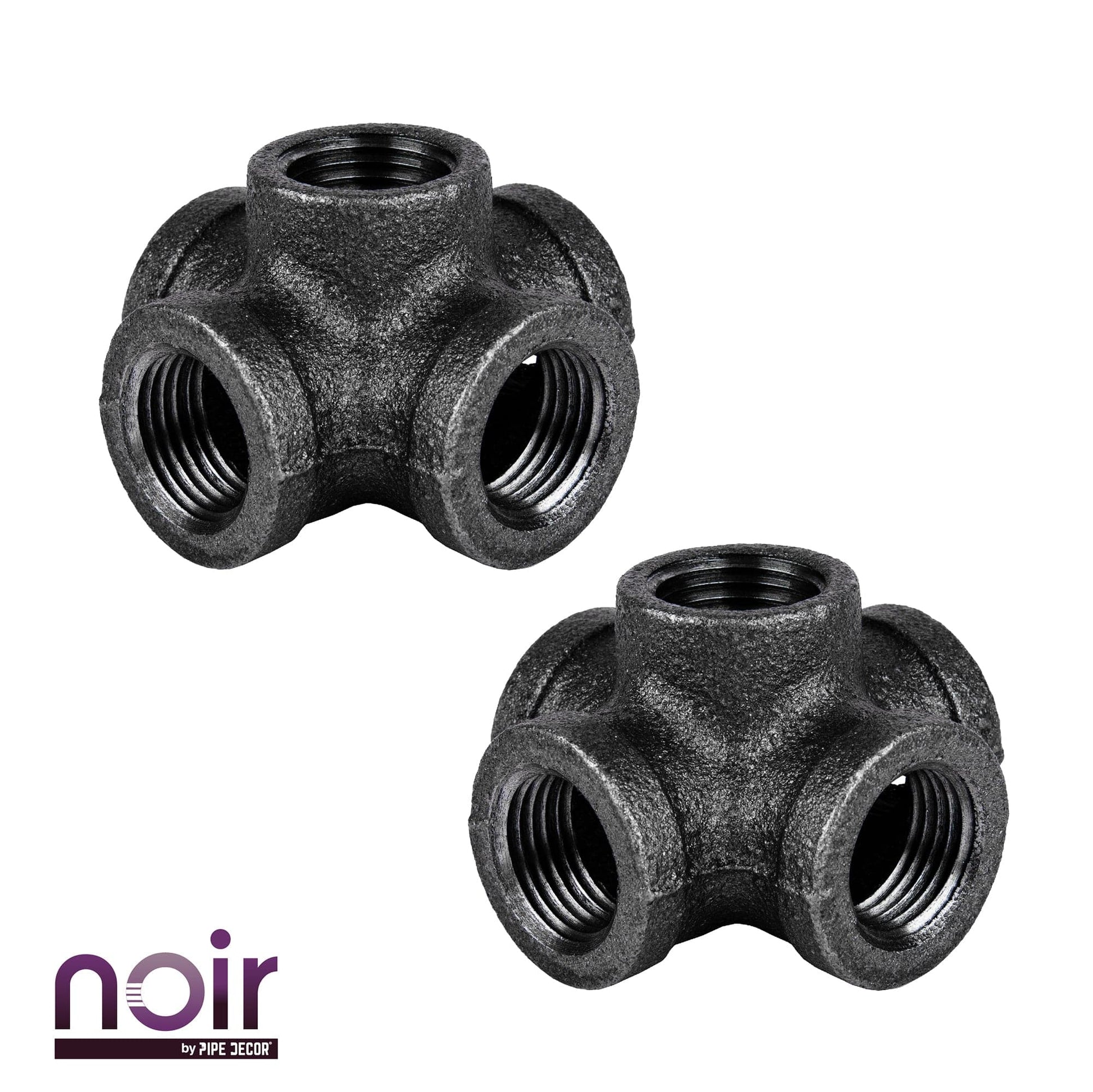 1/2 in. Prefinished Matte Black 5-Way Fitting