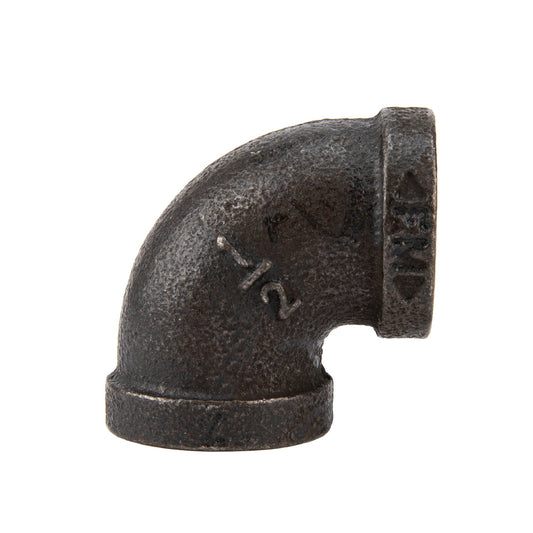 1/2 in. Prefinished Matte Black 90 Degree Elbow