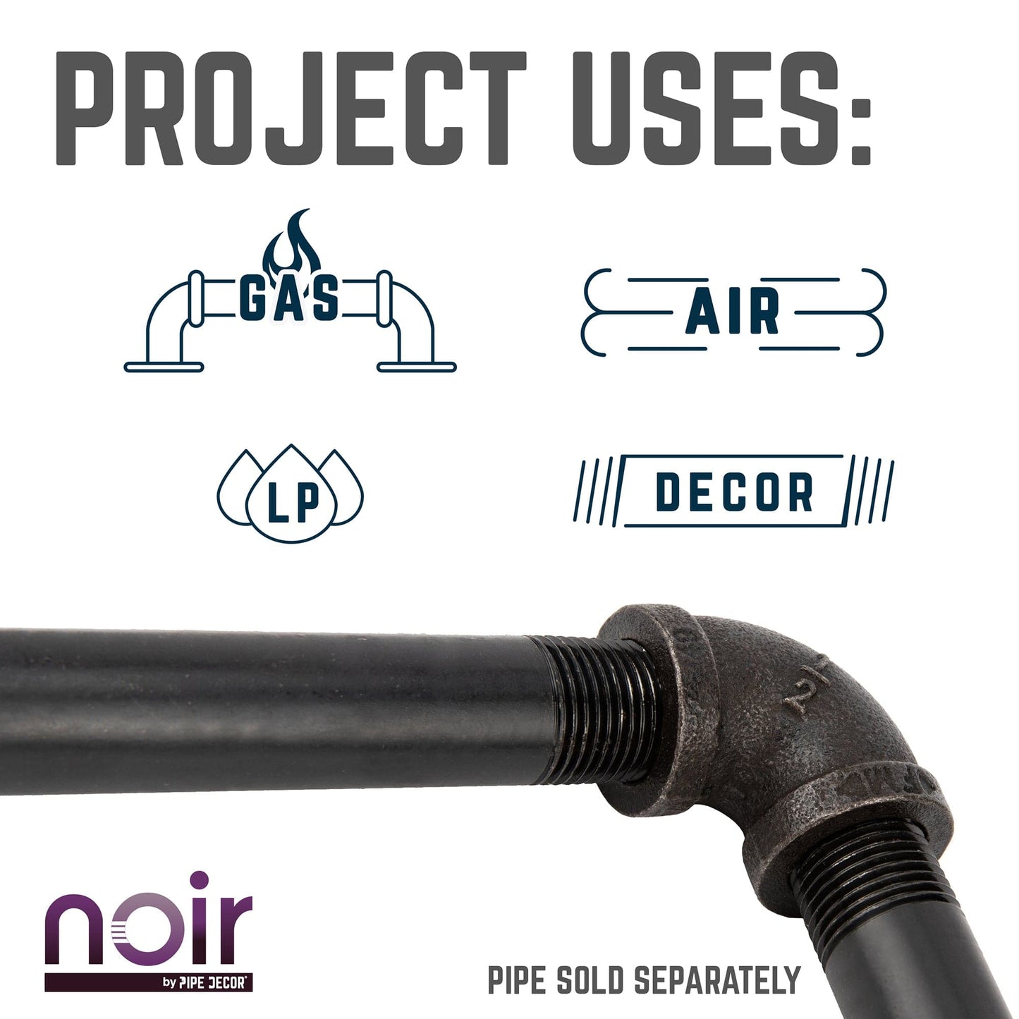 1/2 in. Prefinished Matte Black 90 Degree Elbow