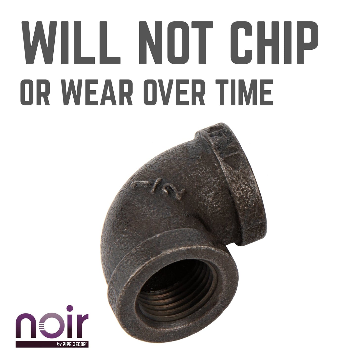 1/2 in. Prefinished Matte Black 90 Degree Elbow