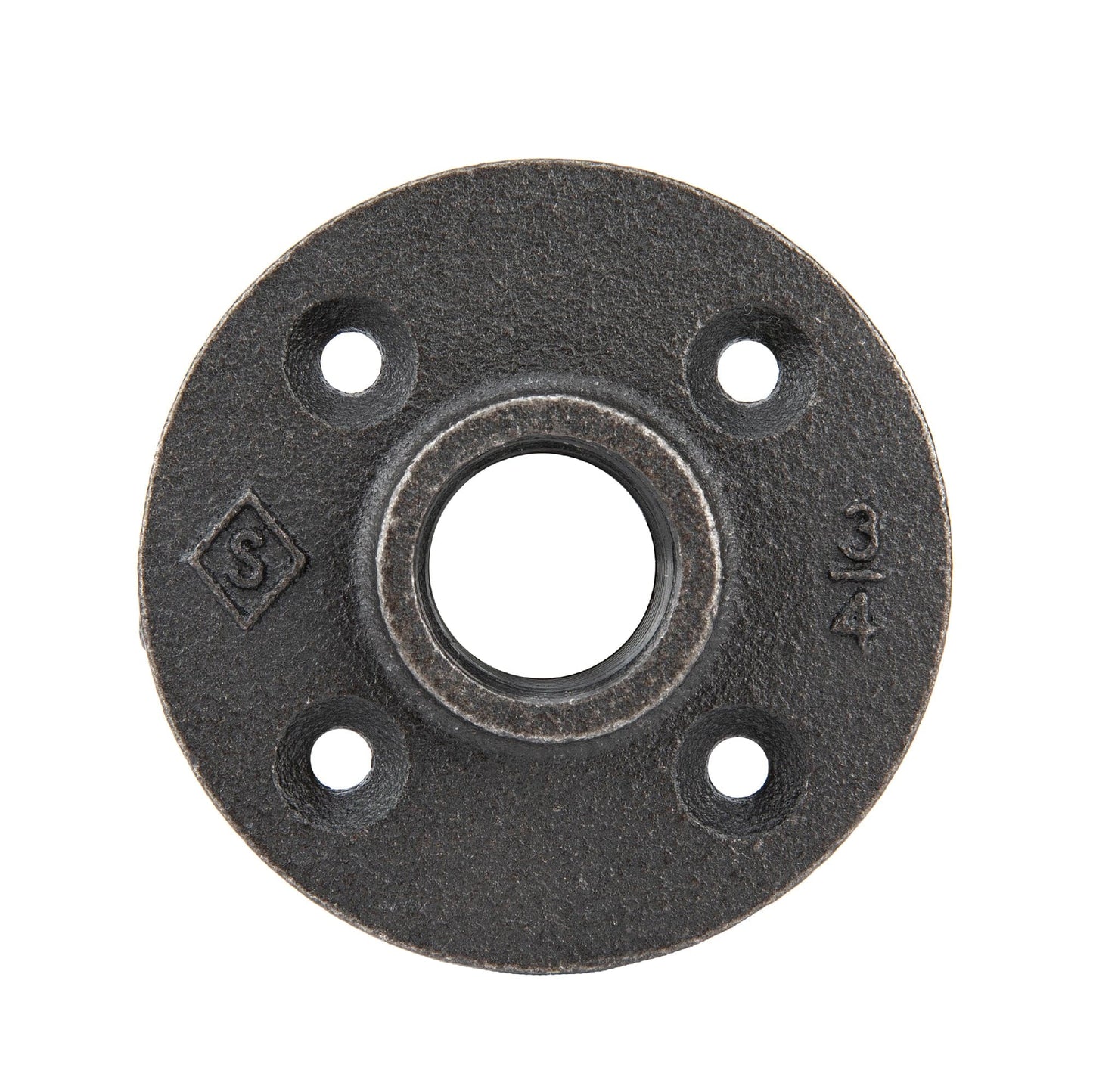 3/4 in. Prefinished Matte Black Floor Flange