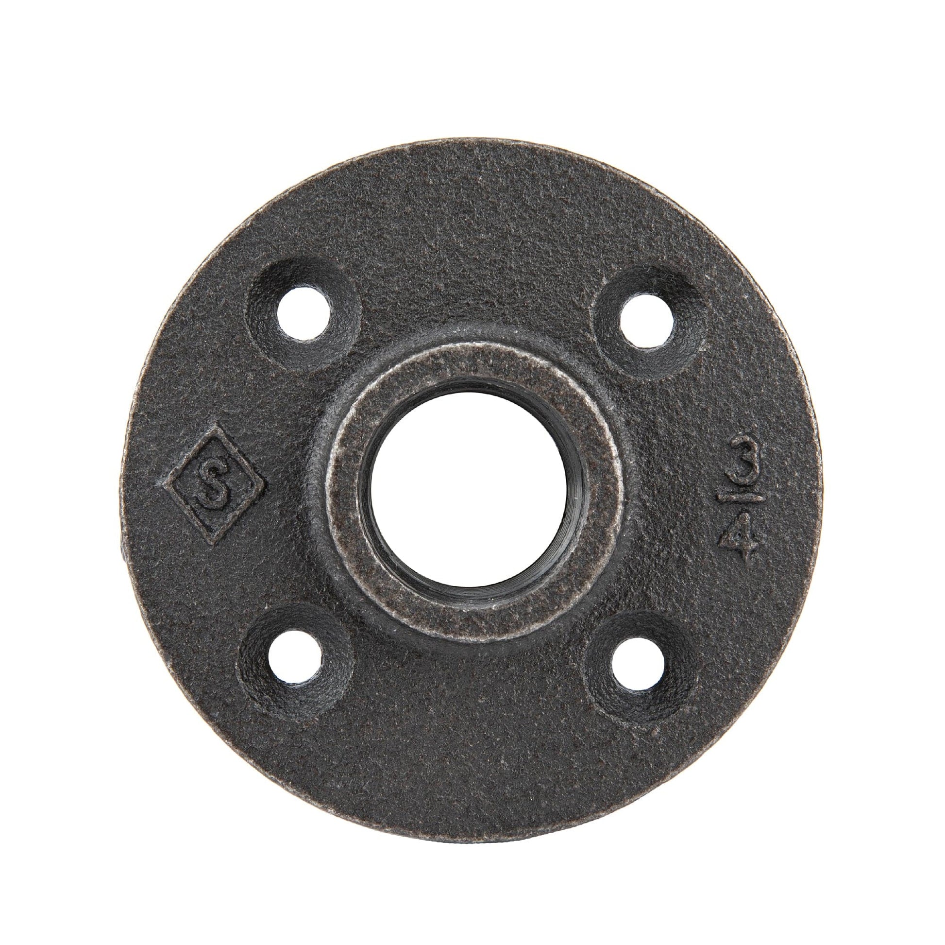 3/4 in. Prefinished Matte Black Floor Flange