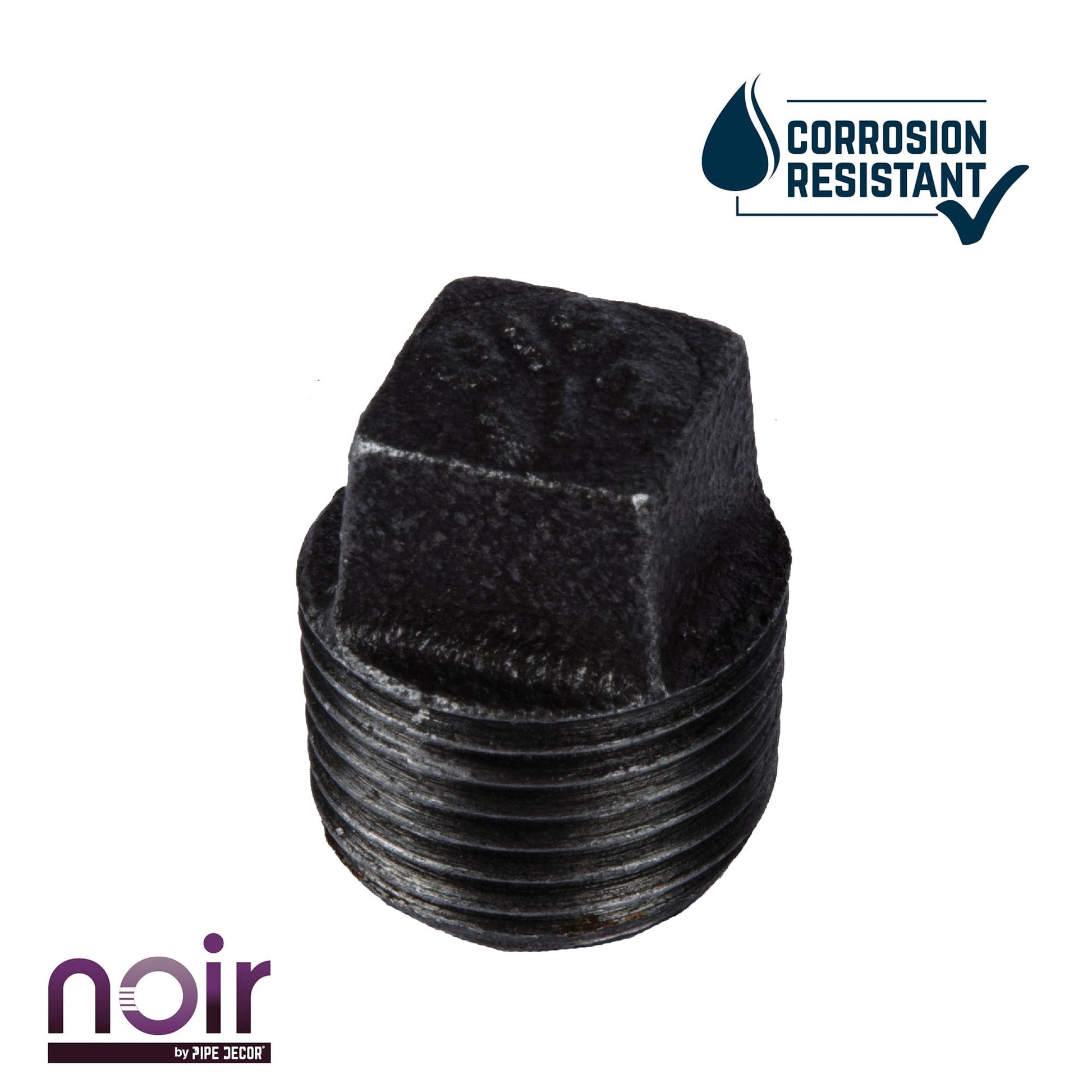 1/2 in. Prefinished Matte Black Plug