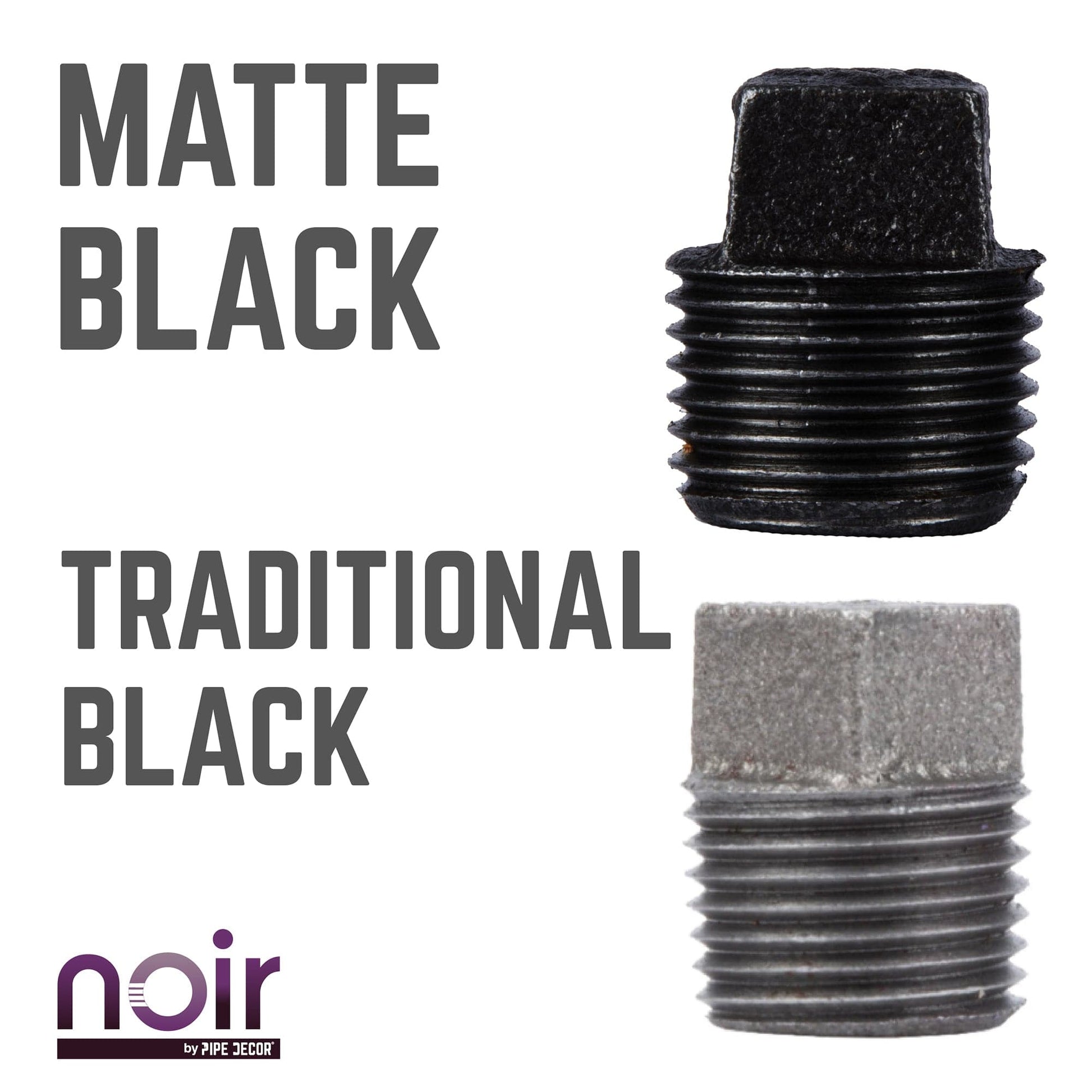 1/2 in. Prefinished Matte Black Plug