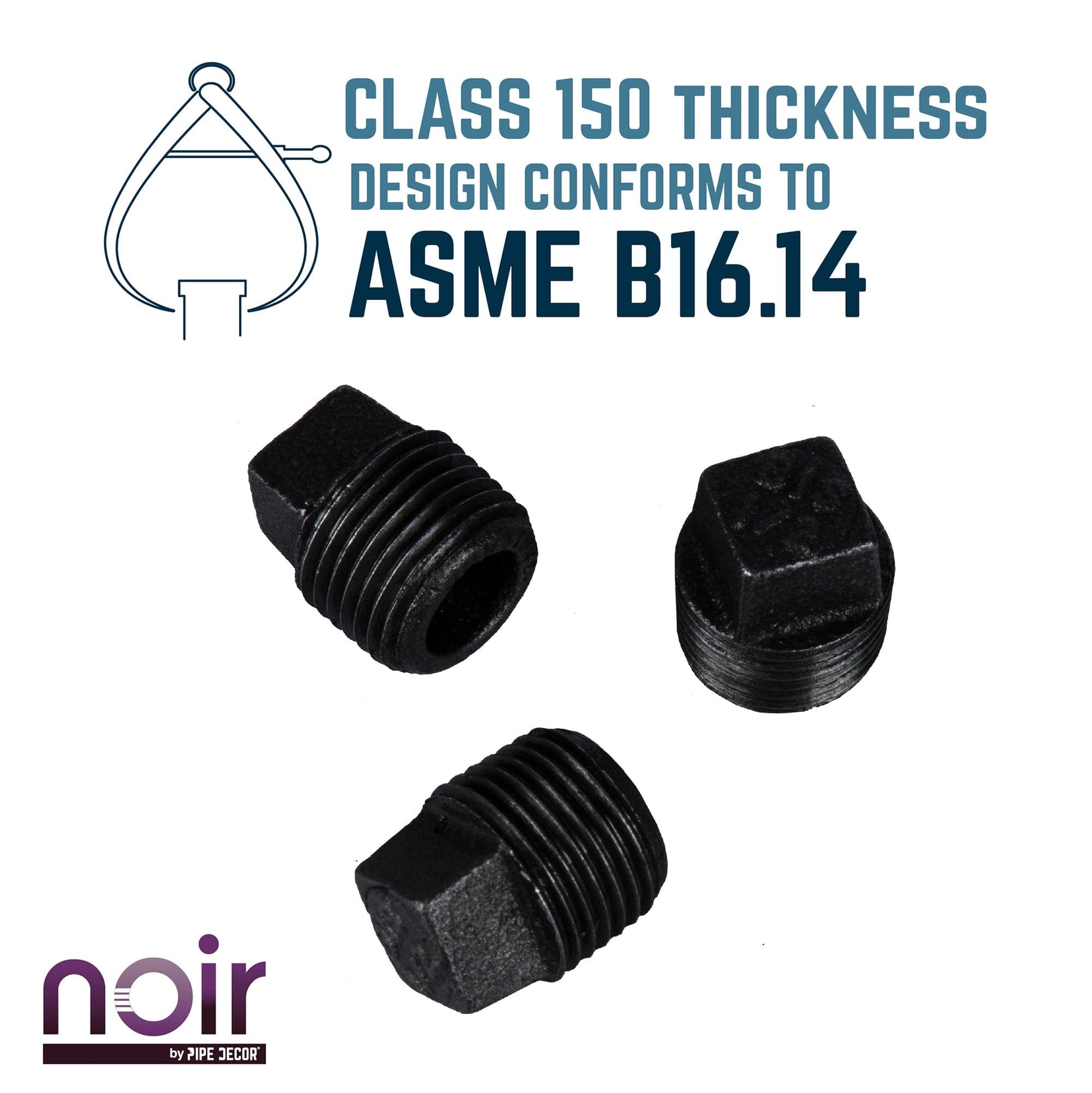 1/2 in. Prefinished Matte Black Plug