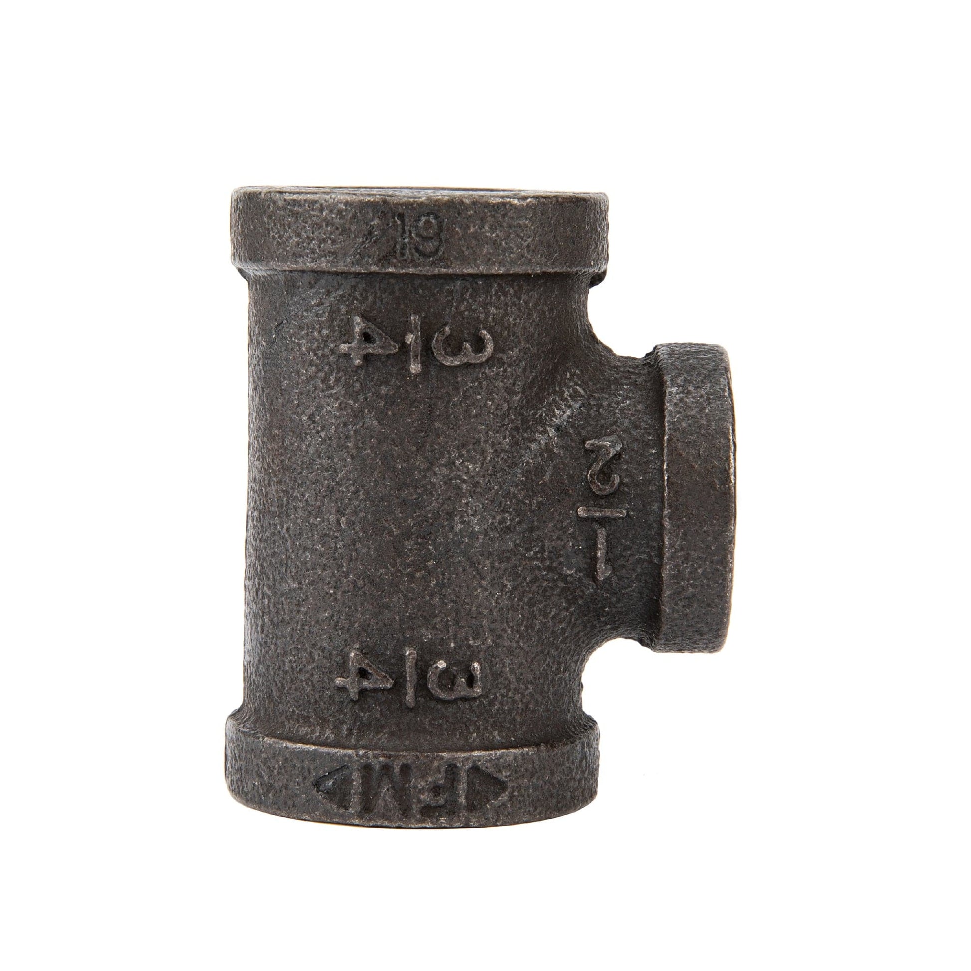 3/4 in. x 3/4 in. x 1/2 in. Prefinished Matte Black Reducing Tee