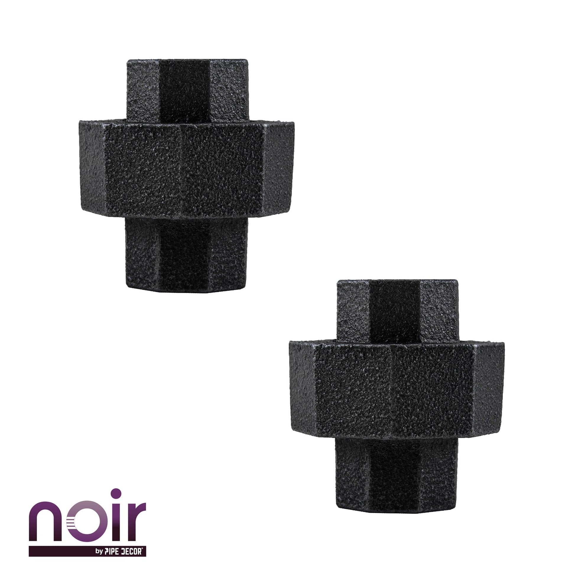 1/2 in. Prefinished Matte Black Union