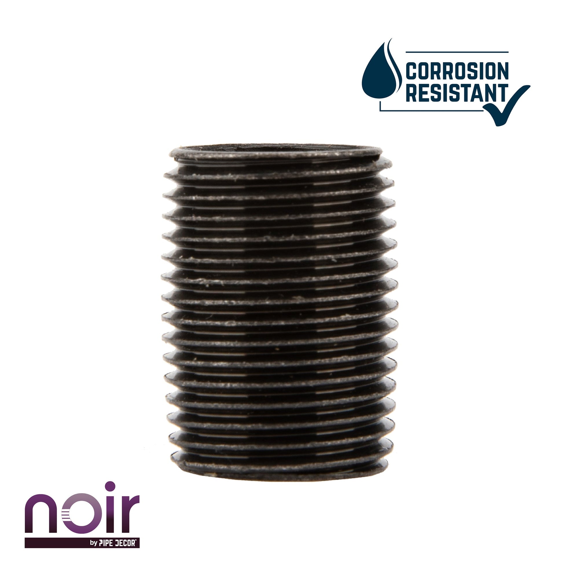 1/2 in. x 1 in. Prefinished Matte Black Pipe