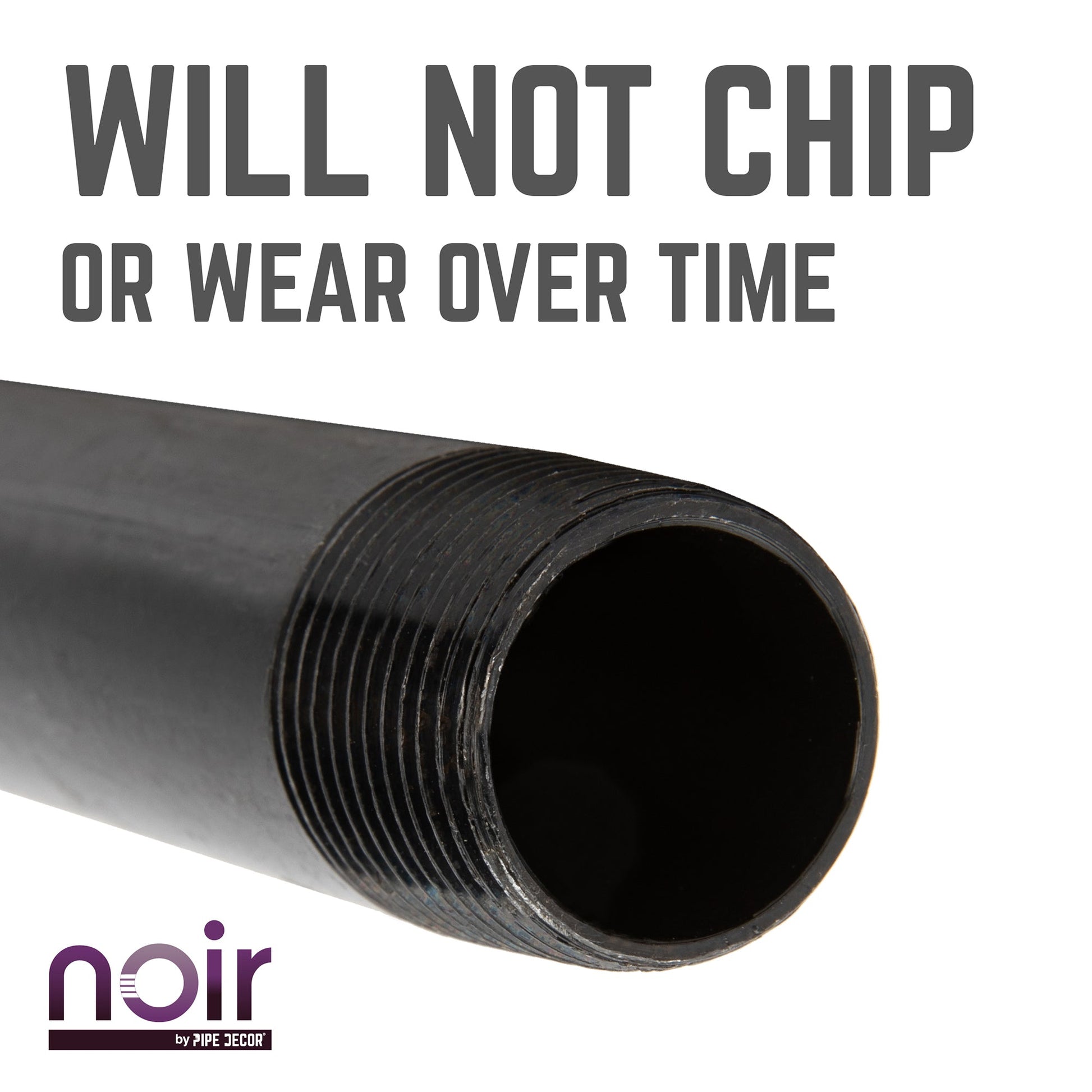 1/2 in. x 1 in. Prefinished Matte Black Pipe