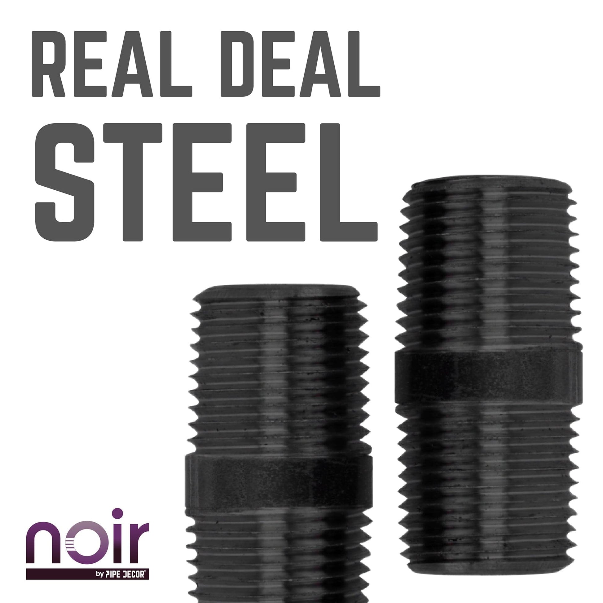 1/2 in. x 1 1/2 in. Prefinished Matte Black Pipe